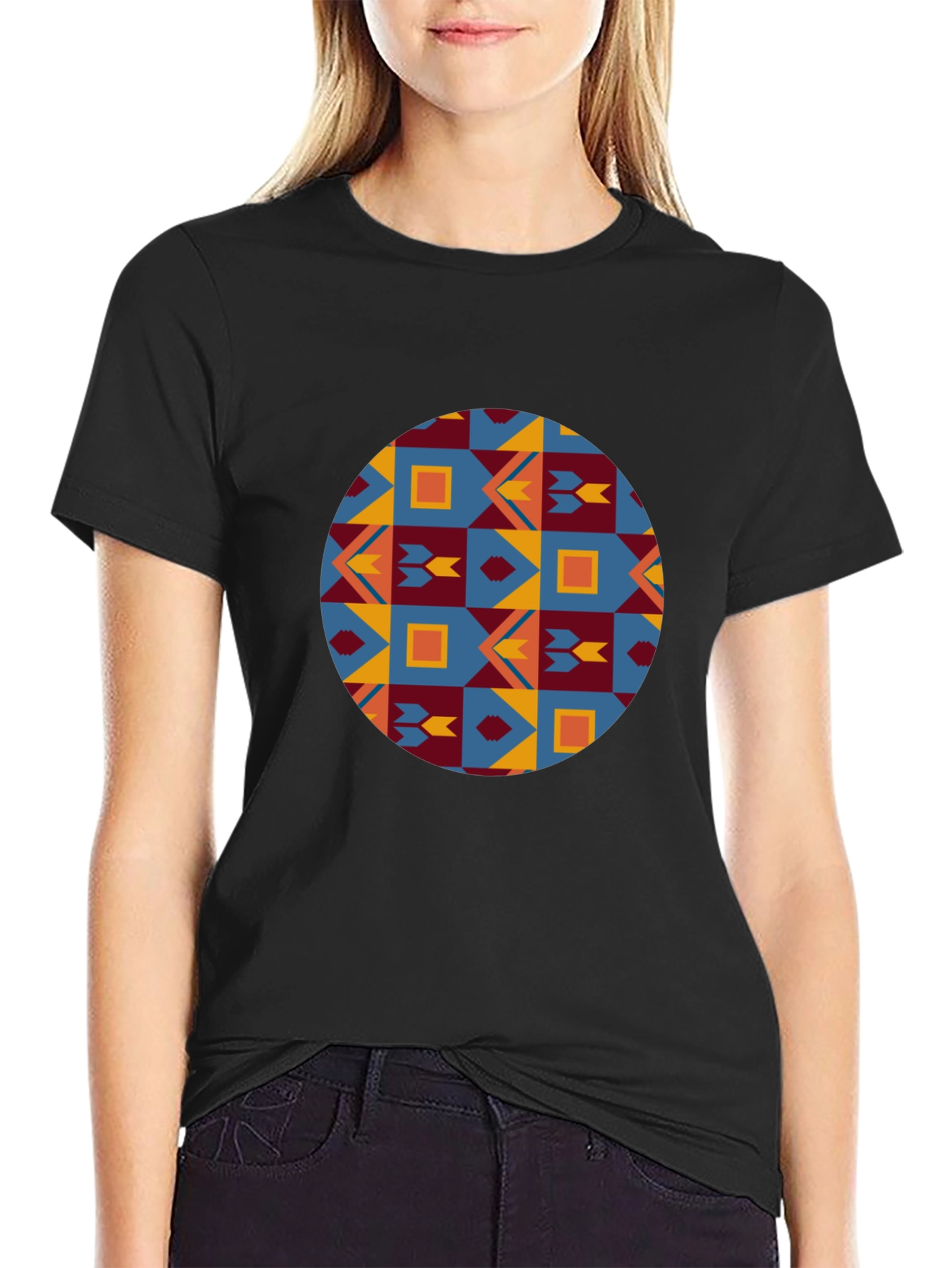 Geometric Circle Pattern Tee