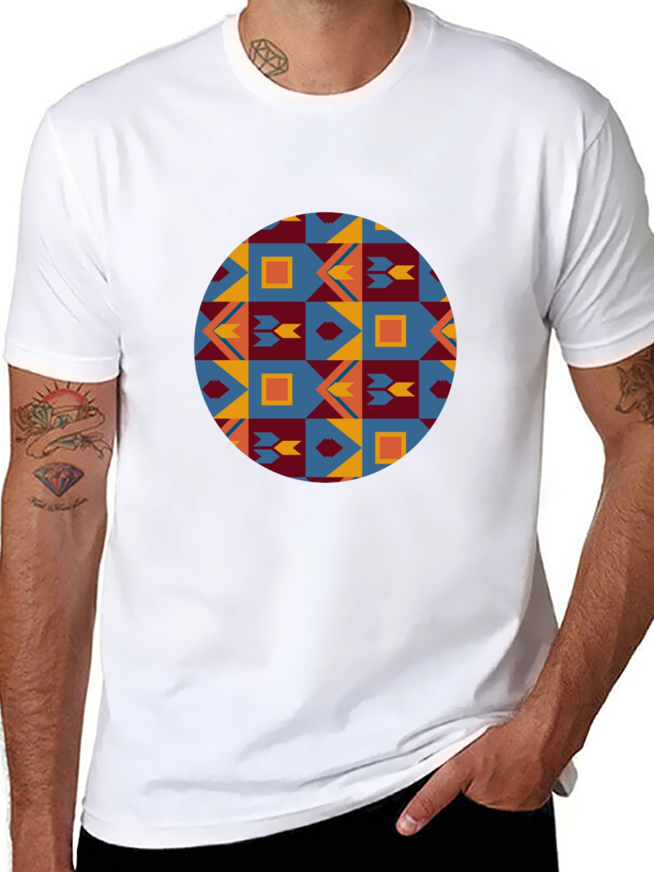 Geometric Circle Pattern Tee