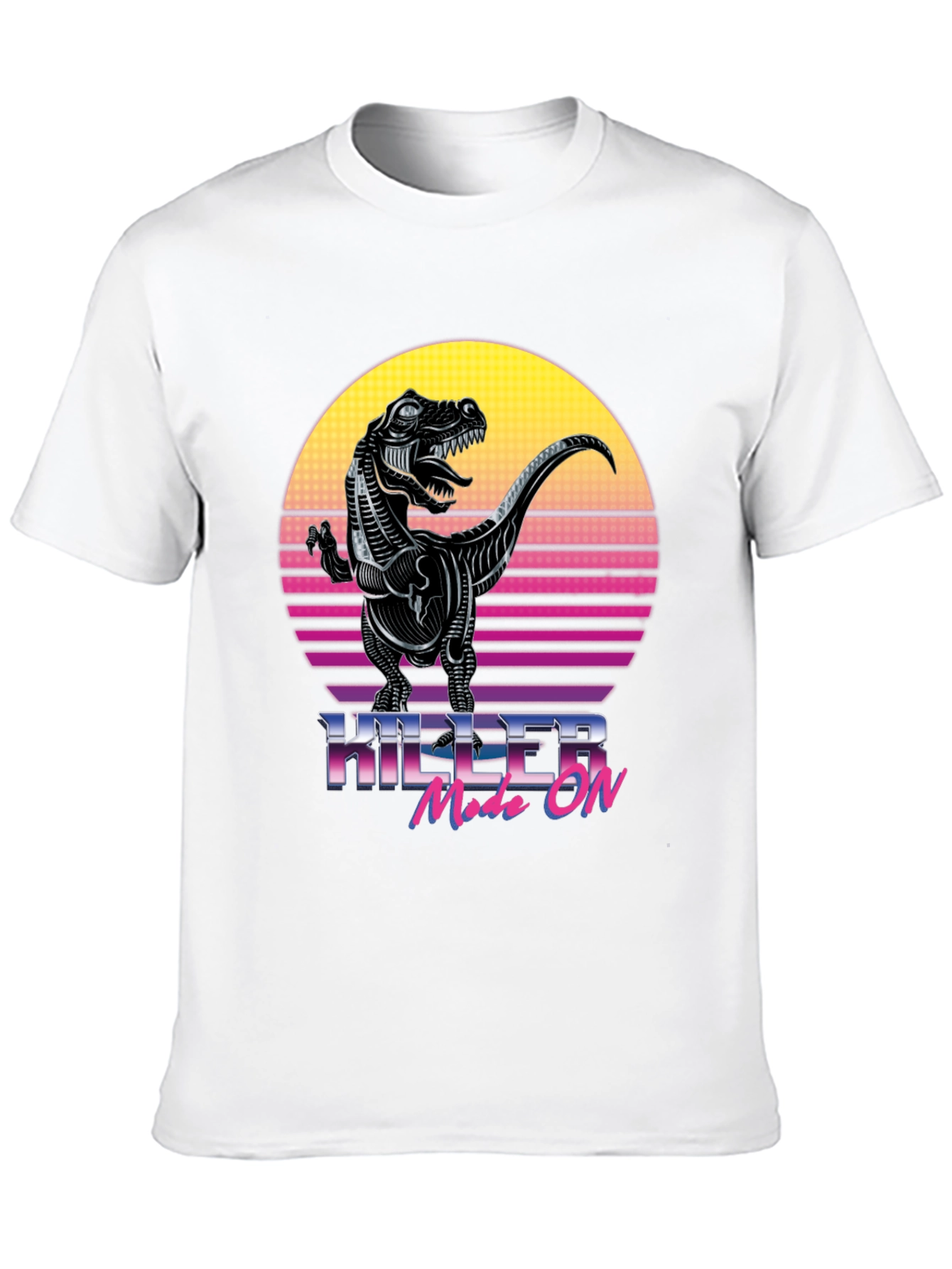 Killer Mode On T-Rex Retro Graphic T-Shirt