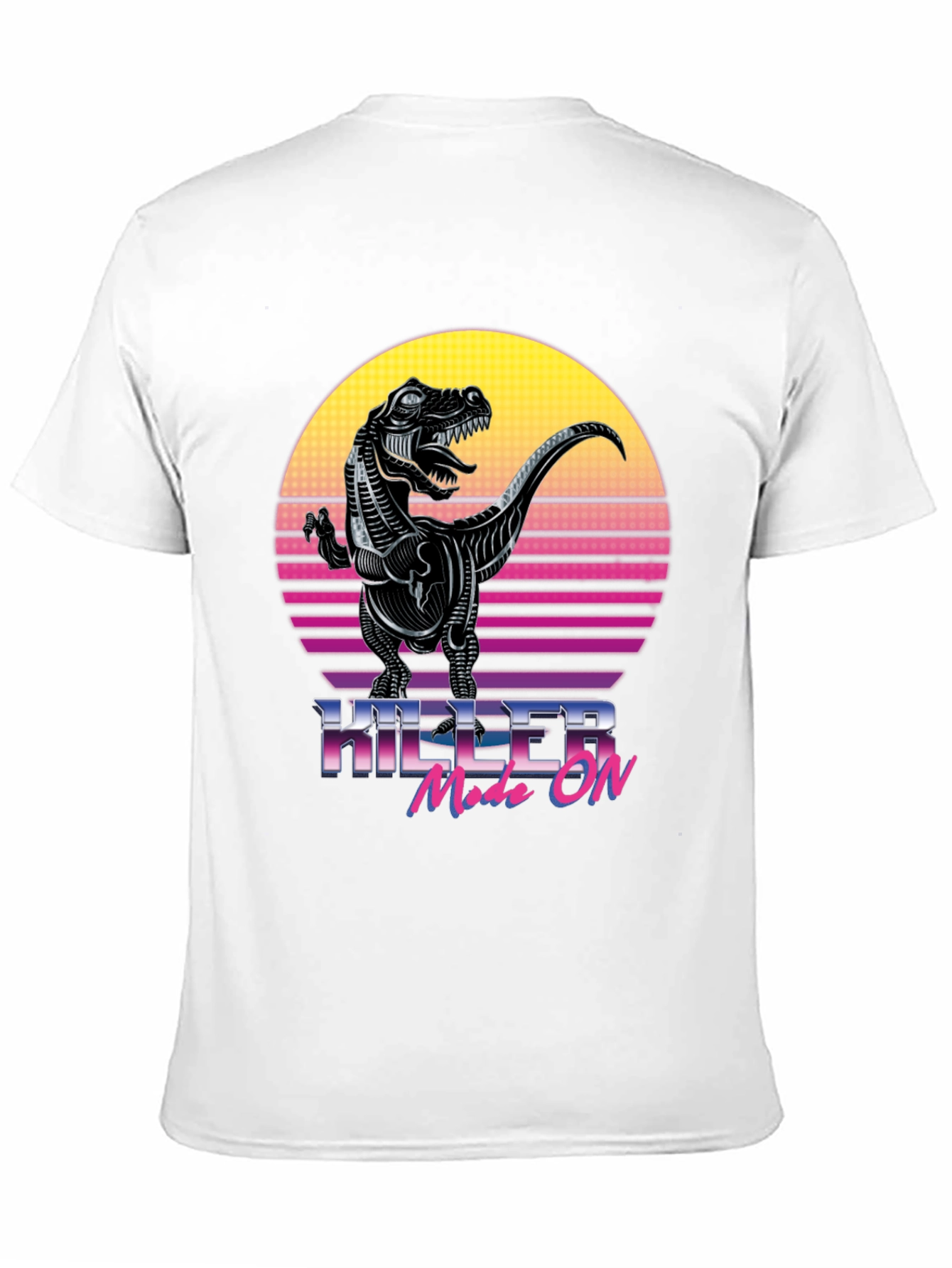 Killer Mode On T-Rex Retro Graphic T-Shirt