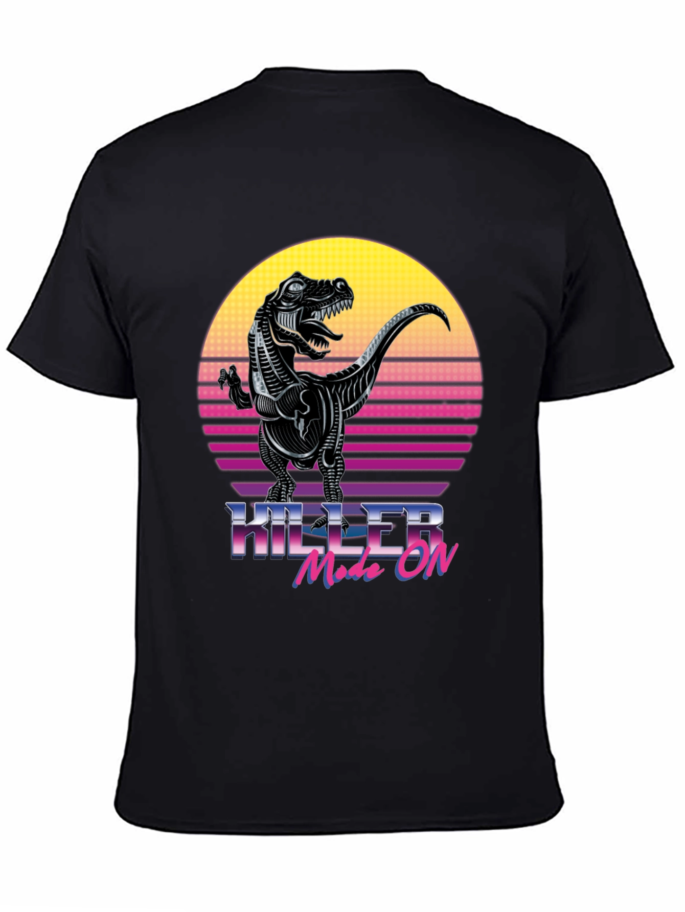 Killer Mode On T-Rex Retro Graphic T-Shirt