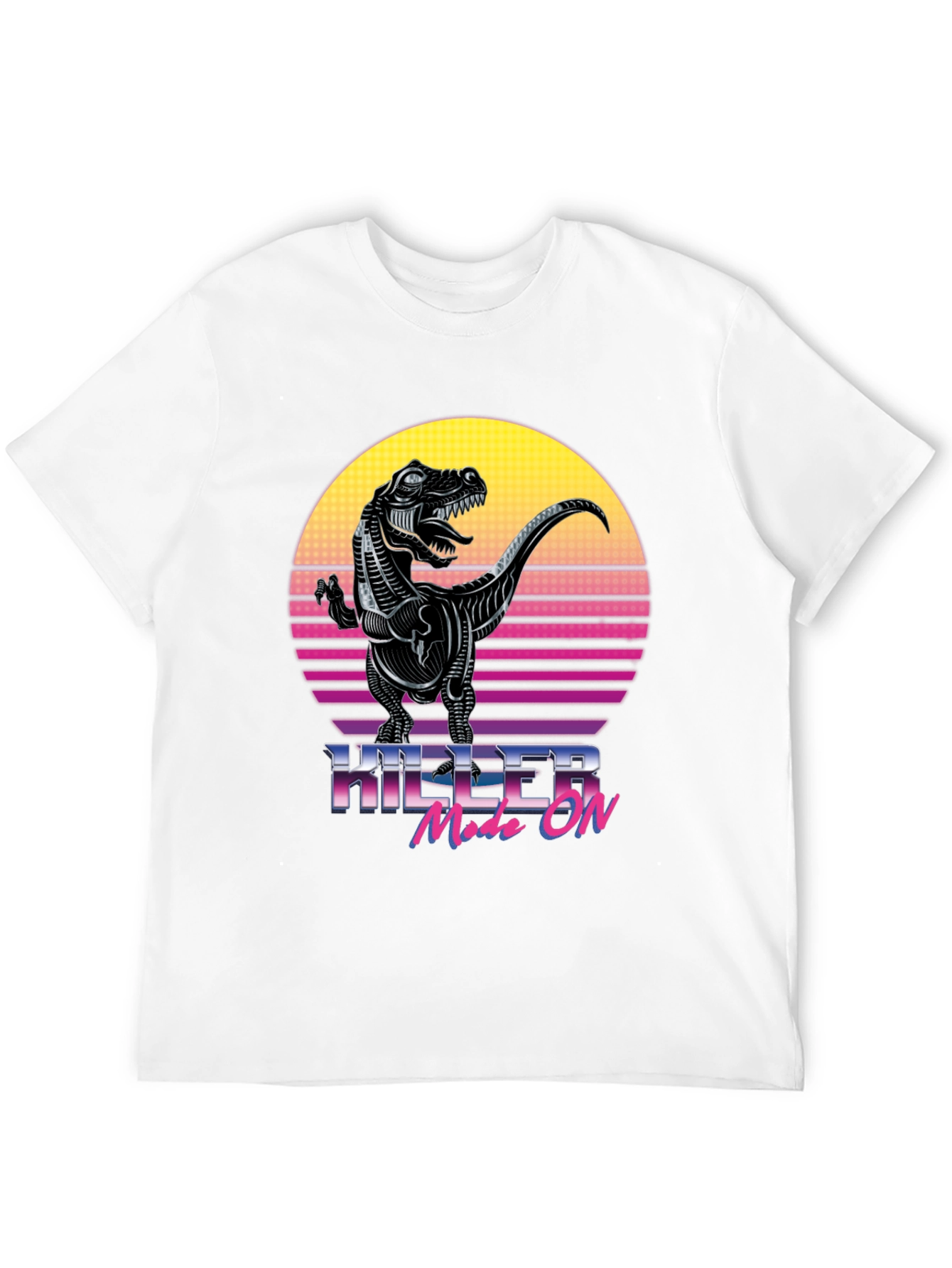 Killer Mode On T-Rex Retro Graphic T-Shirt
