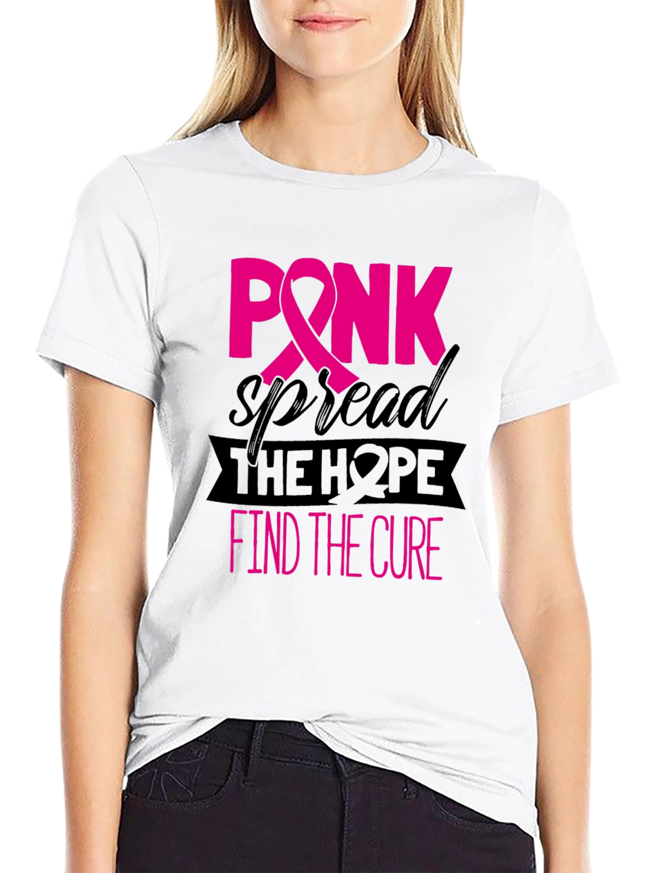 Pink Ribbon Breast Cancer Awareness T-Shirt