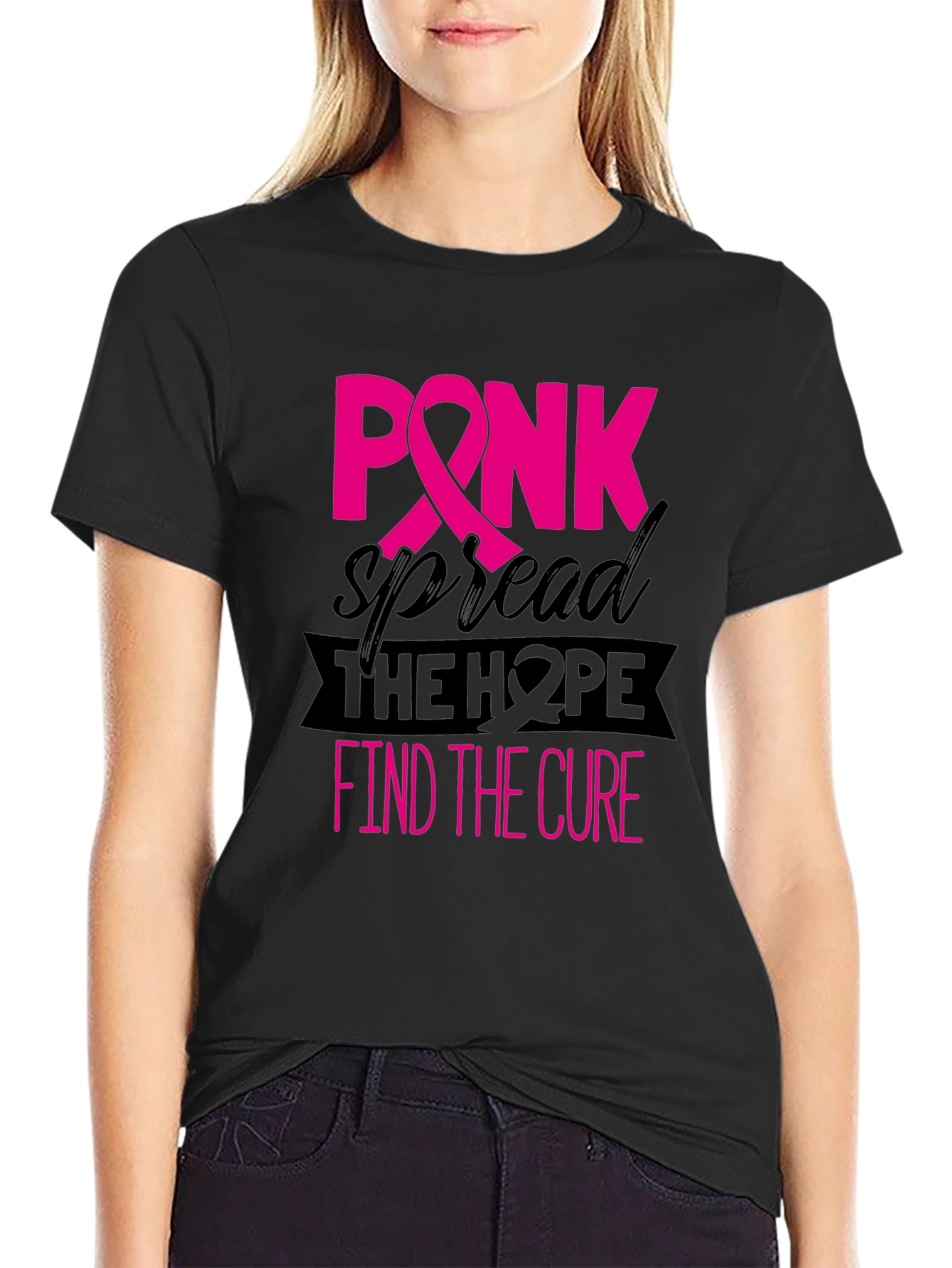 Pink Ribbon Breast Cancer Awareness T-Shirt