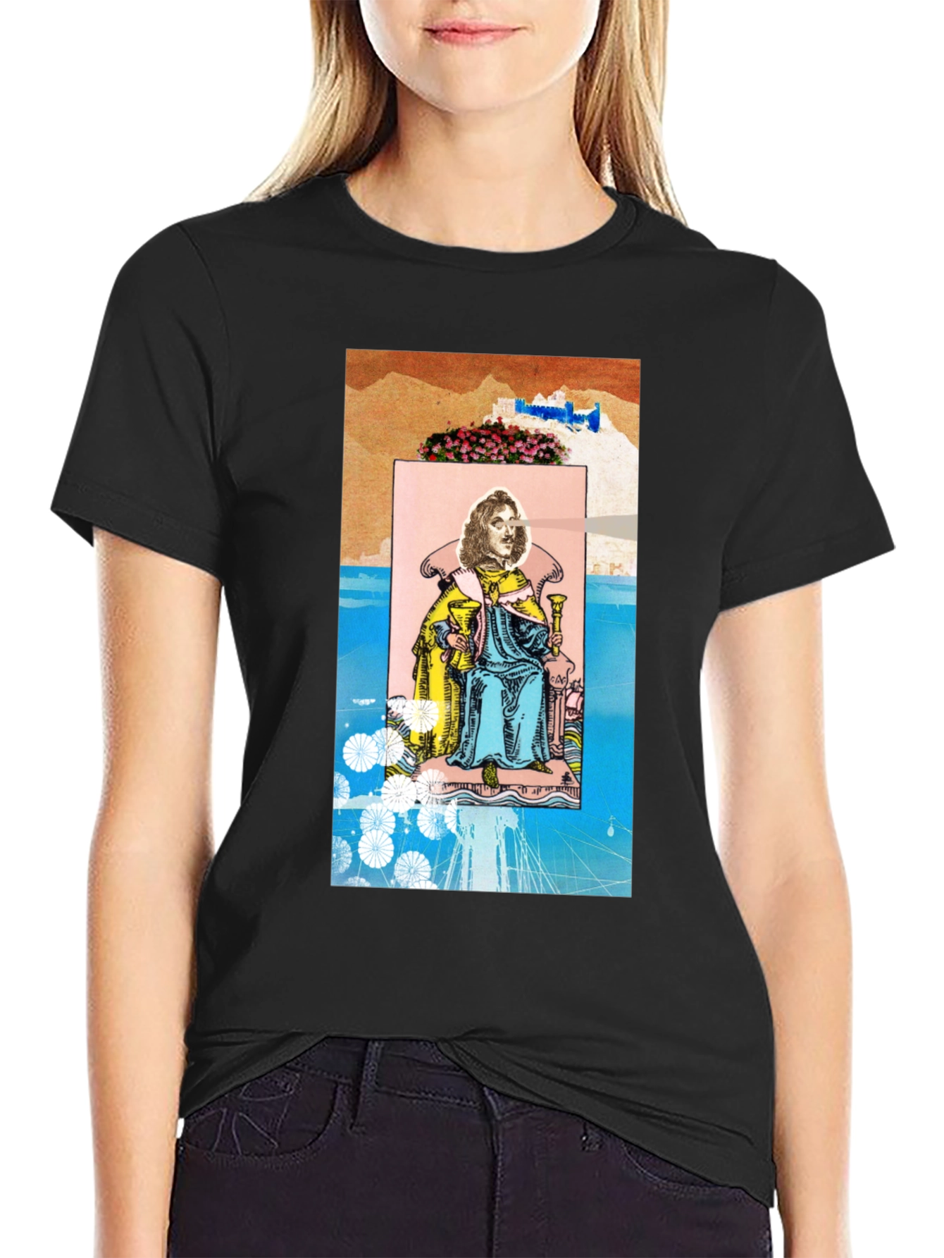 King of Cups Tarot Card Graphic T-Shirt