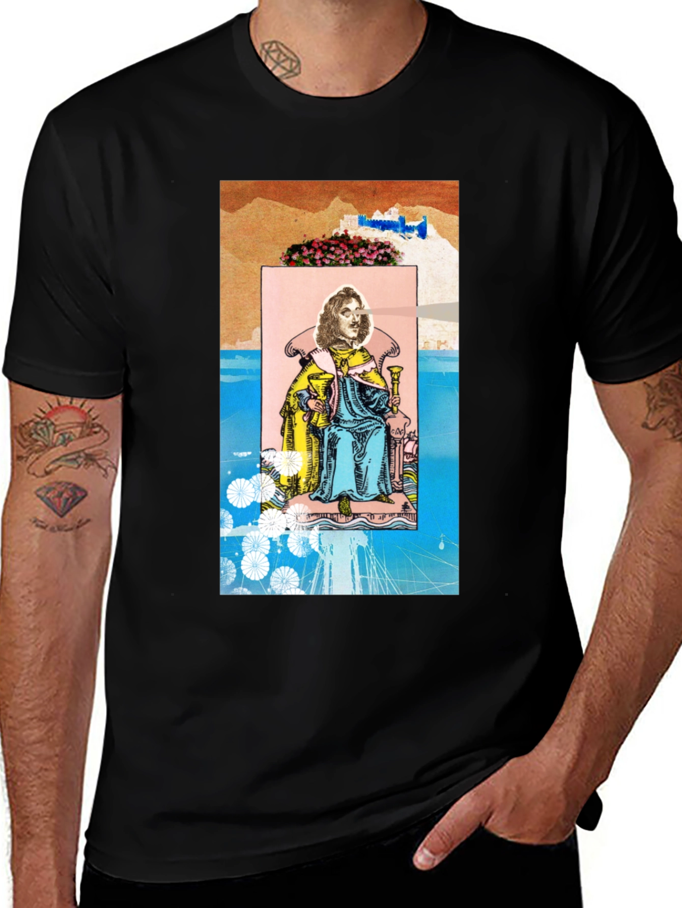 King of Cups Tarot Card Graphic T-Shirt