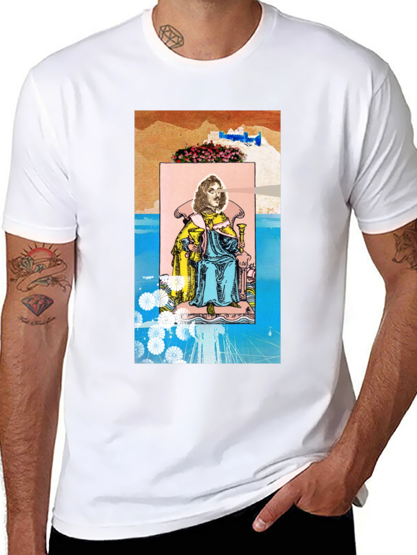 King of Cups Tarot Card Graphic T-Shirt