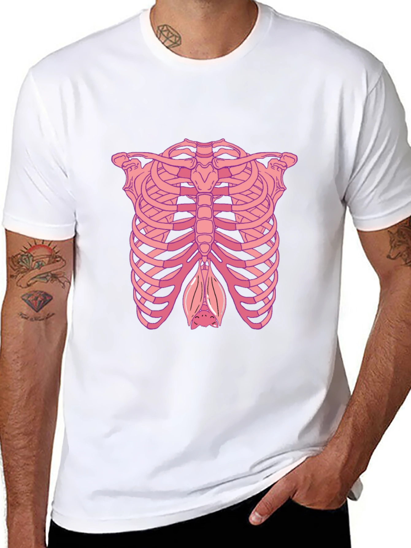 Rib Cage Bat Graphic T-Shirt