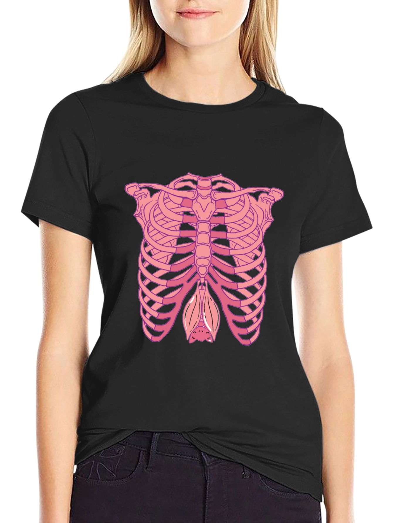 Rib Cage Bat Graphic T-Shirt