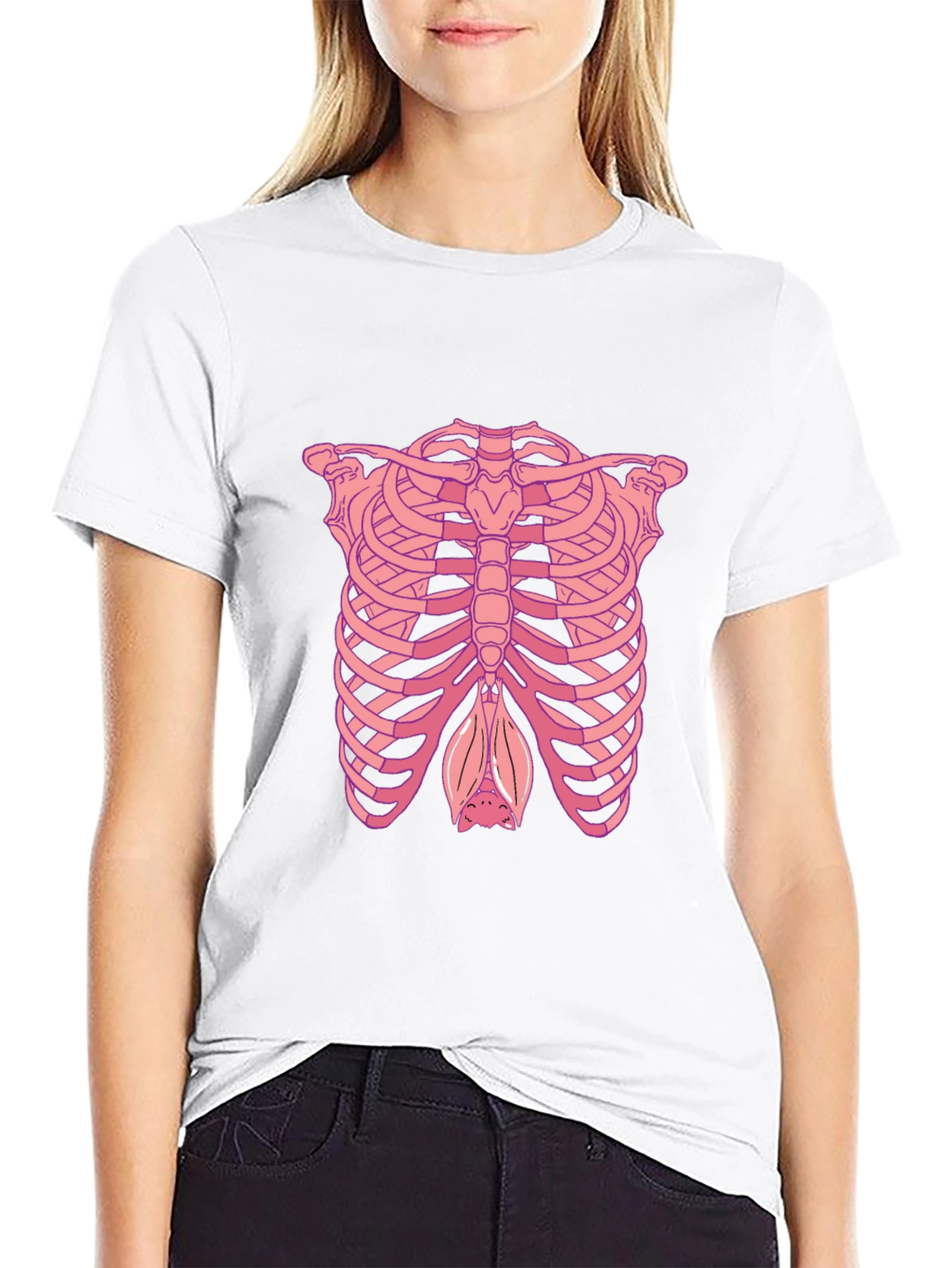 Rib Cage Bat Graphic T-Shirt