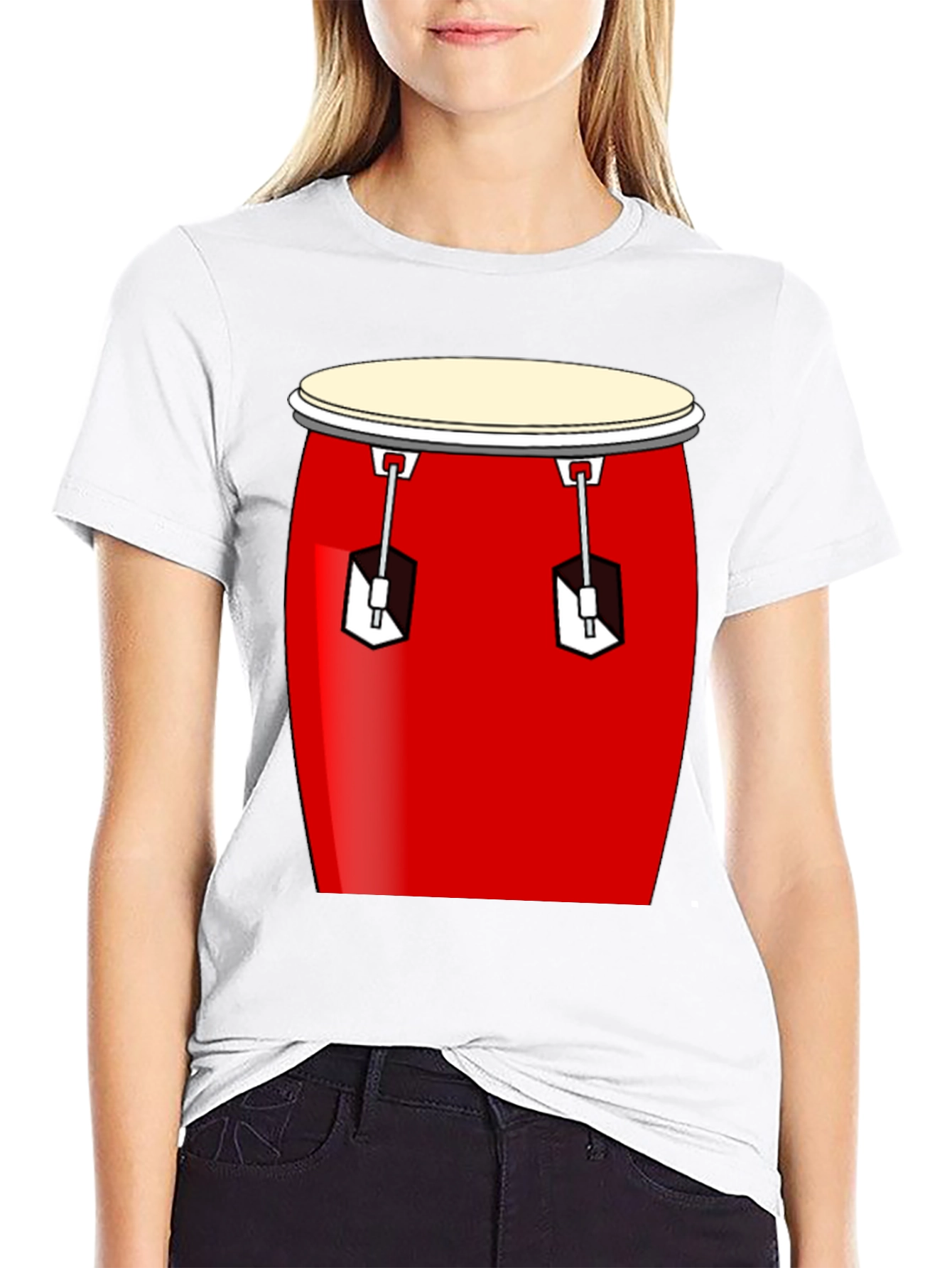 Conga Drum Graphic Tee - Black