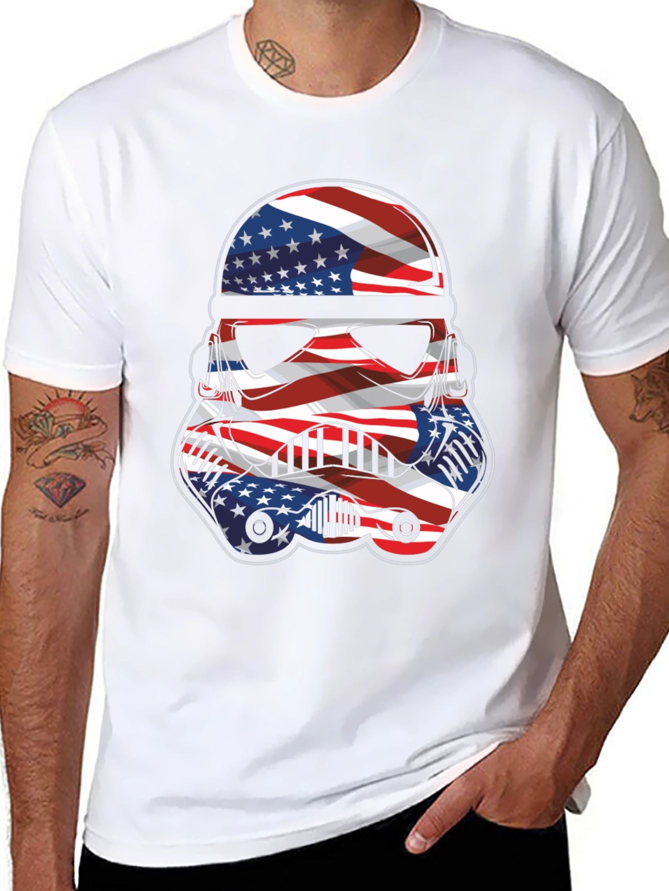 American Flag Stormtrooper Graphic Tee