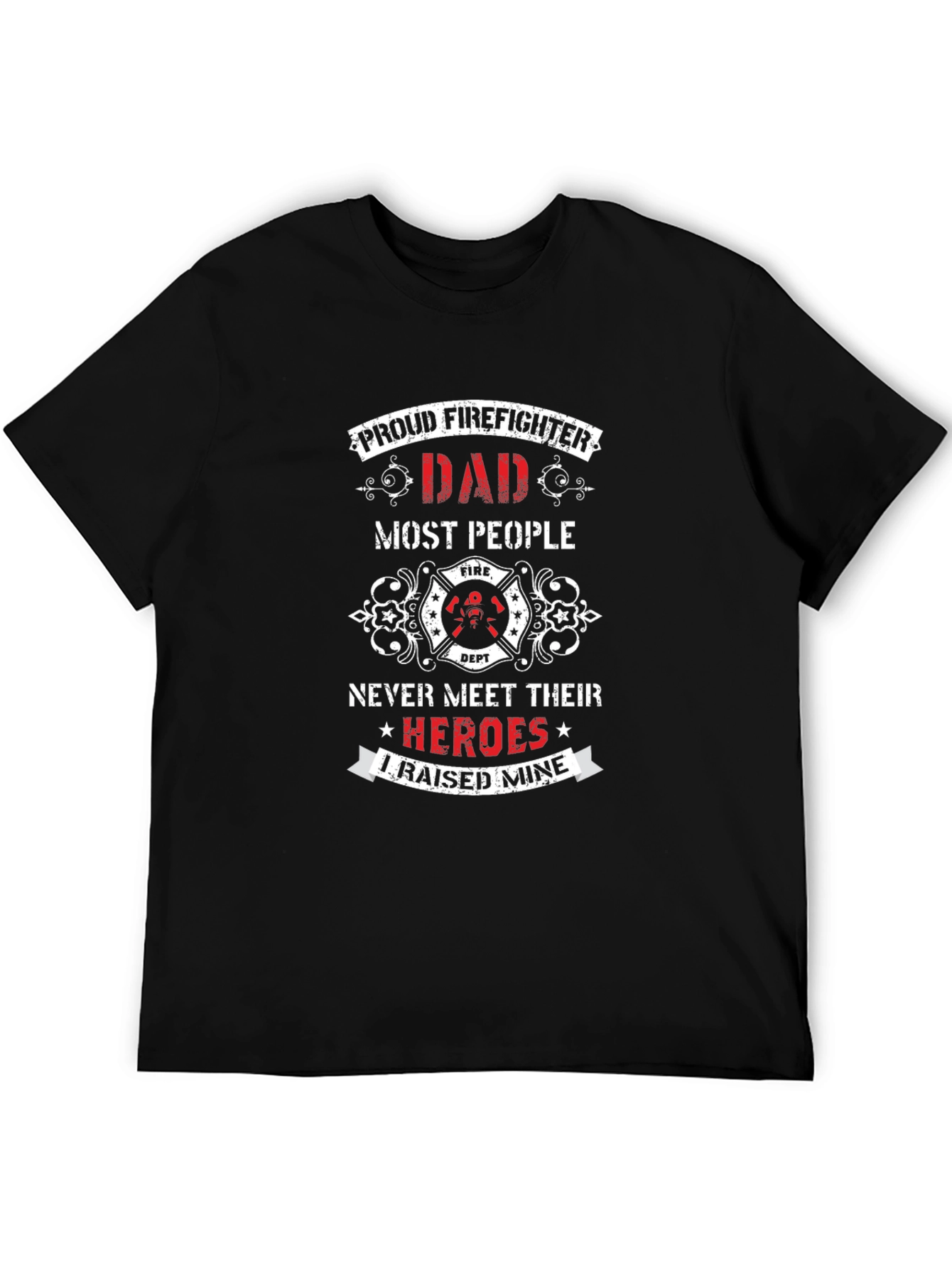 Proud Firefighter Dad T-Shirt - Hero Tribute