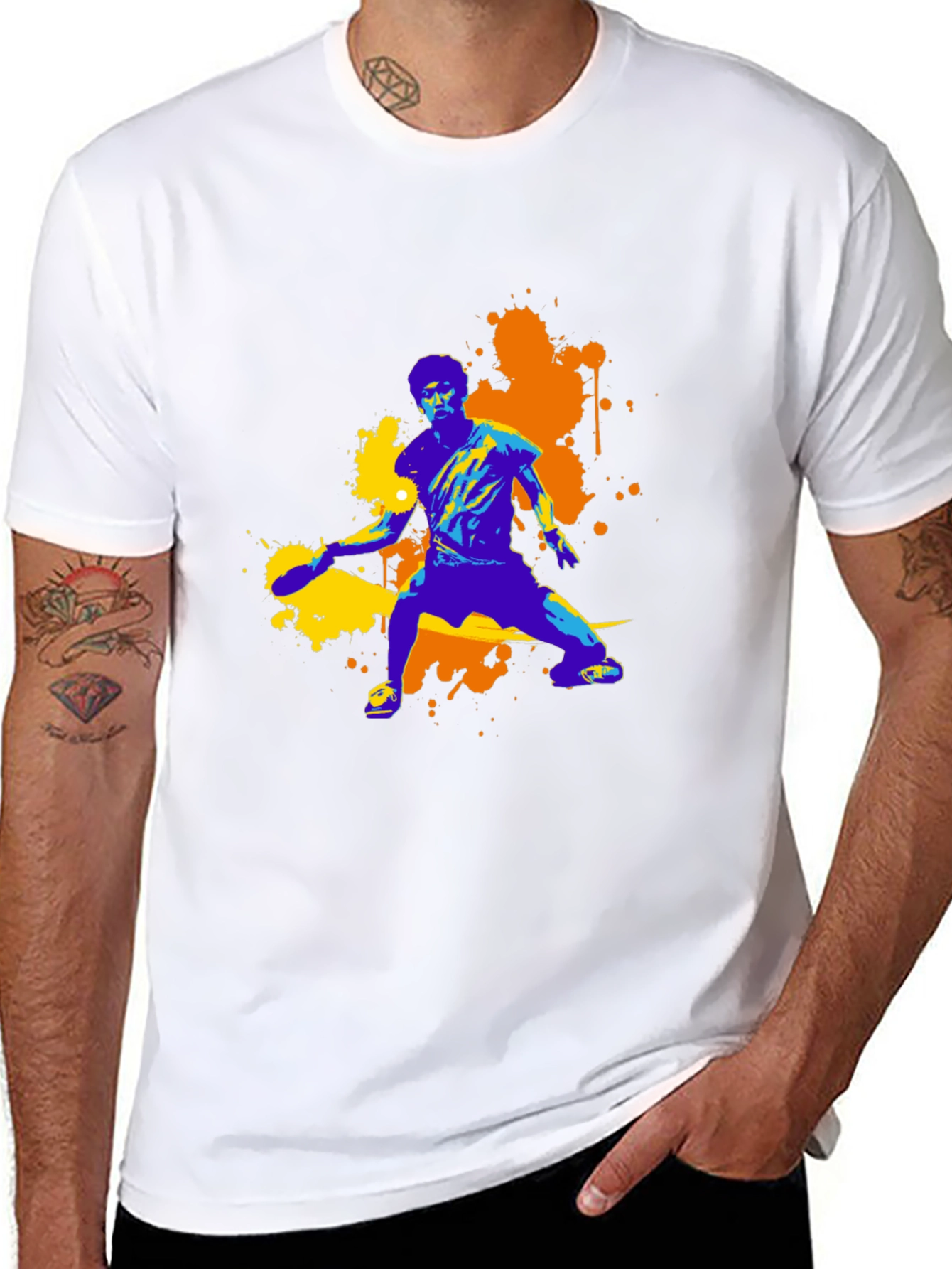 Vibrant Table Tennis Graphic Tee