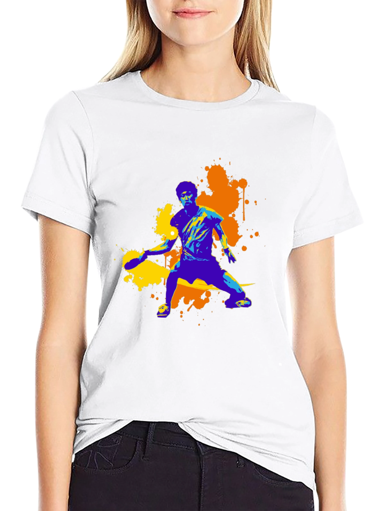 Vibrant Table Tennis Graphic Tee