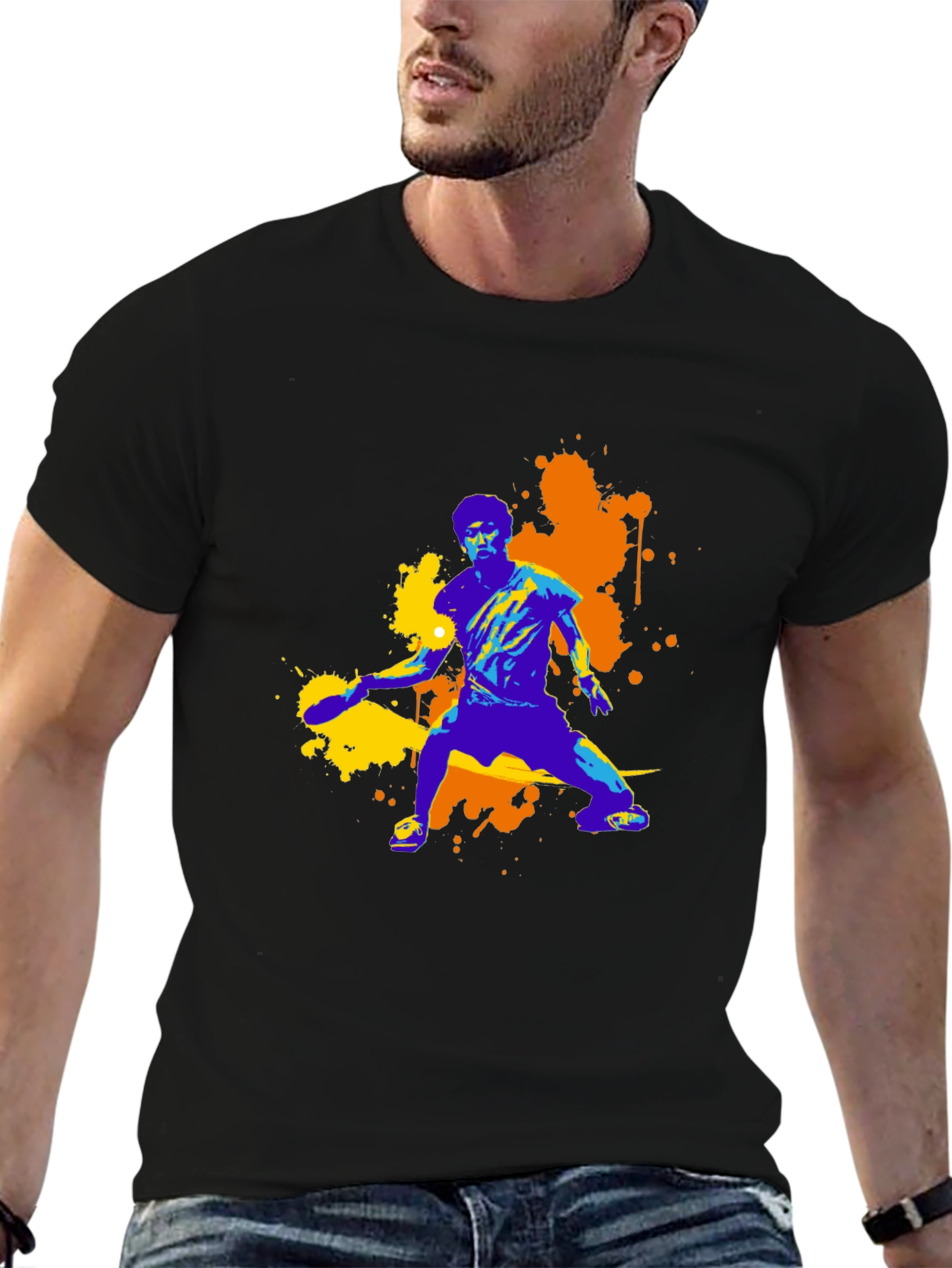 Vibrant Table Tennis Graphic Tee