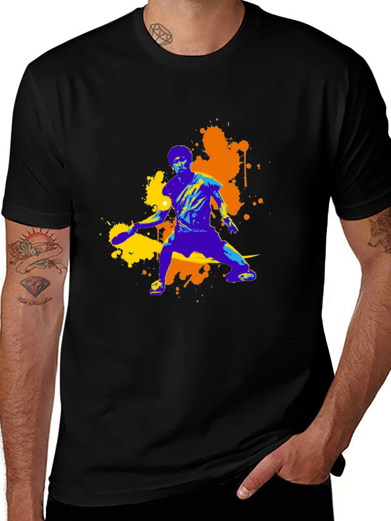 Vibrant Table Tennis Graphic Tee