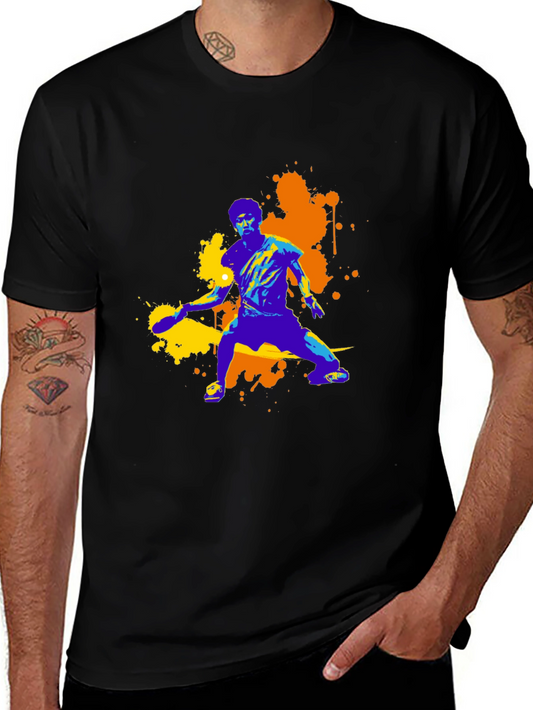 Vibrant Table Tennis Graphic Tee