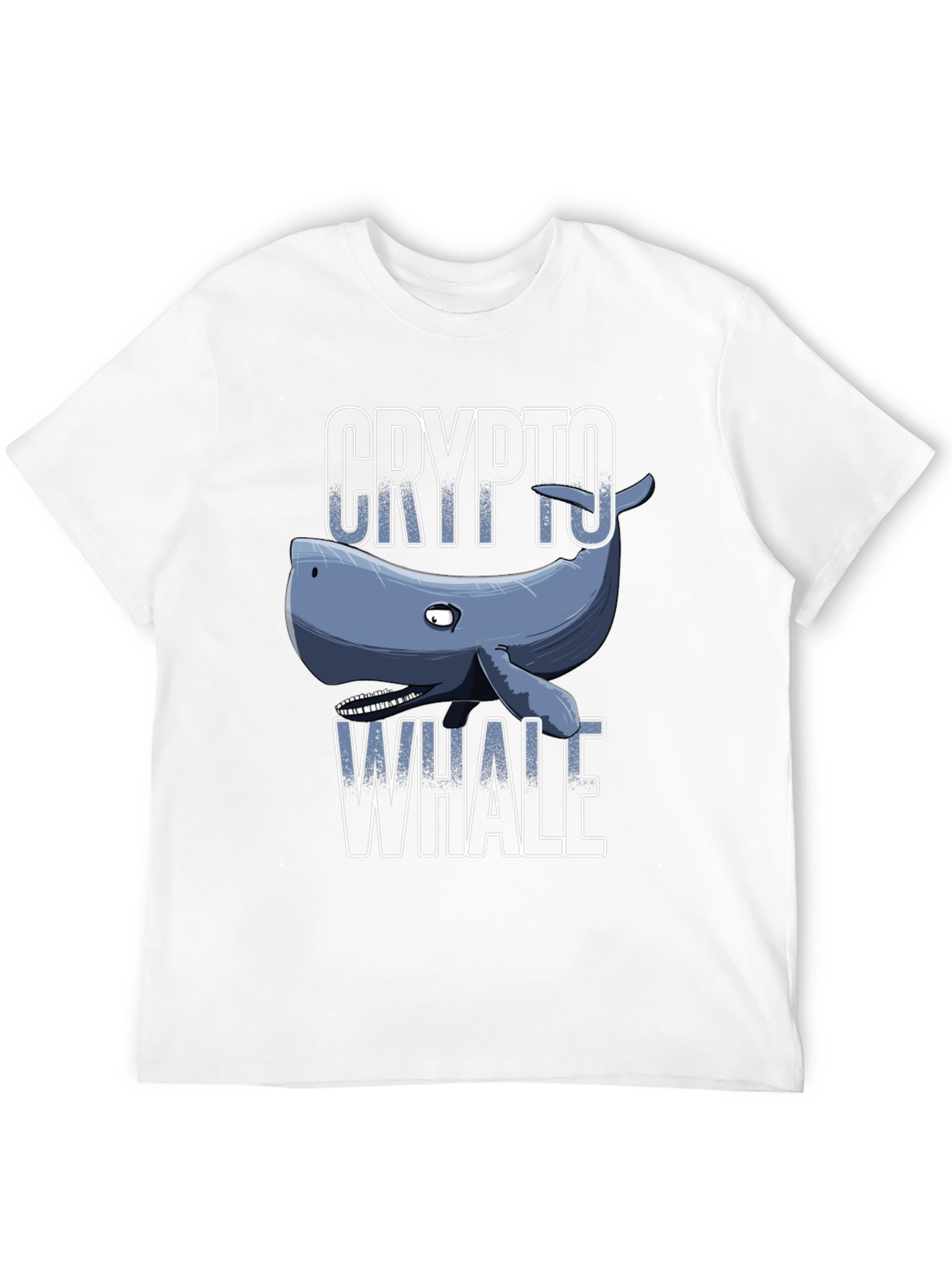 Crypto Whale Graphic Tee - Black Cotton T-Shirt