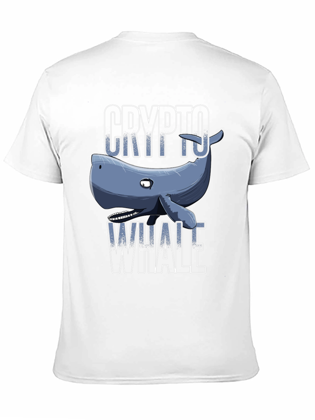 Crypto Whale Graphic Tee - Black Cotton T-Shirt