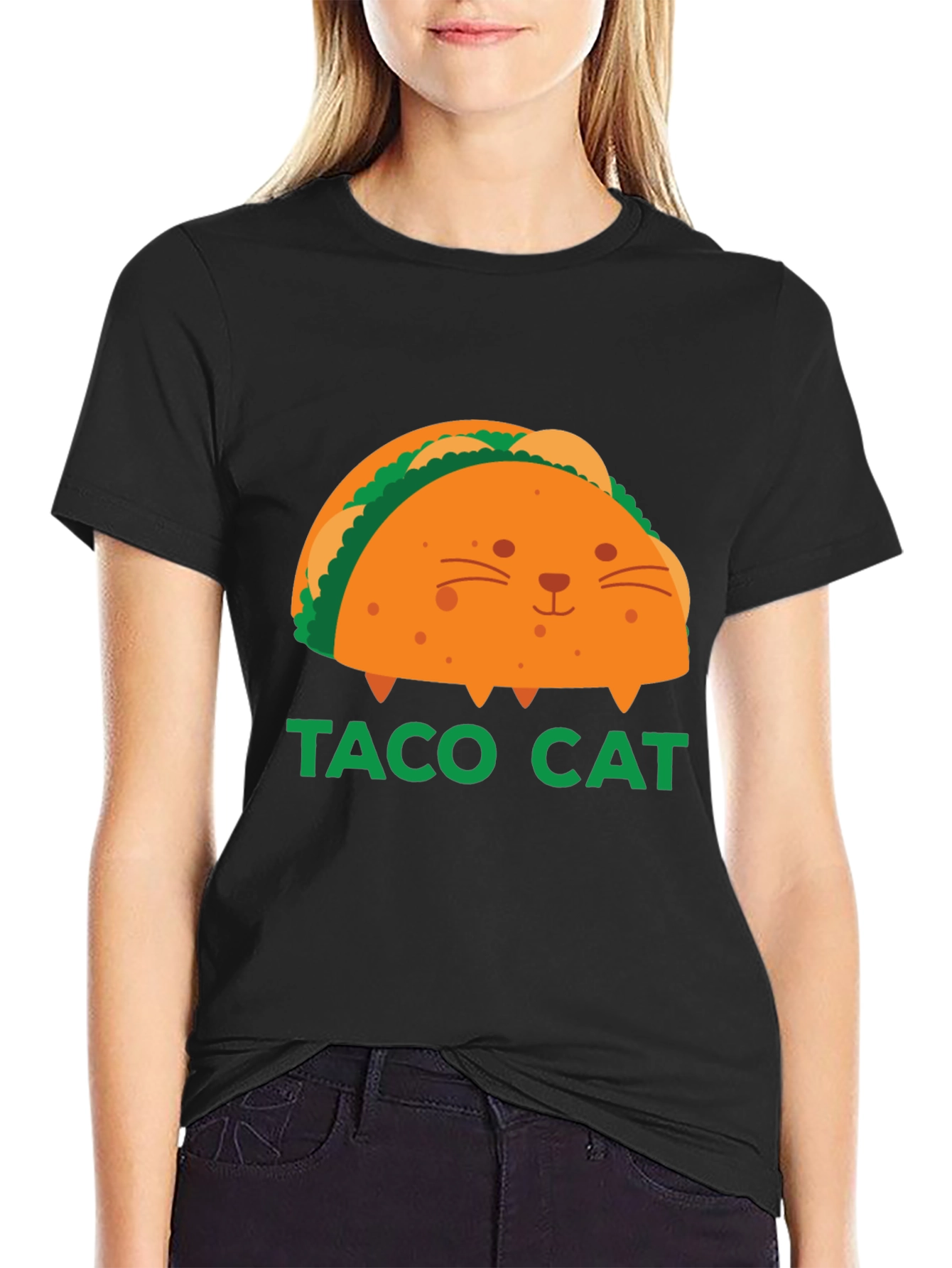 Taco Cat Graphic T-Shirt - Funny Foodie Tee