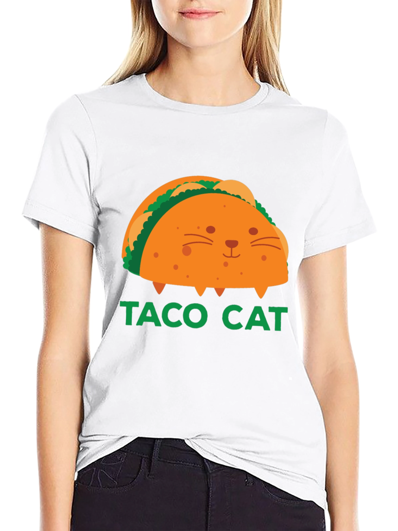Taco Cat Graphic T-Shirt - Funny Foodie Tee