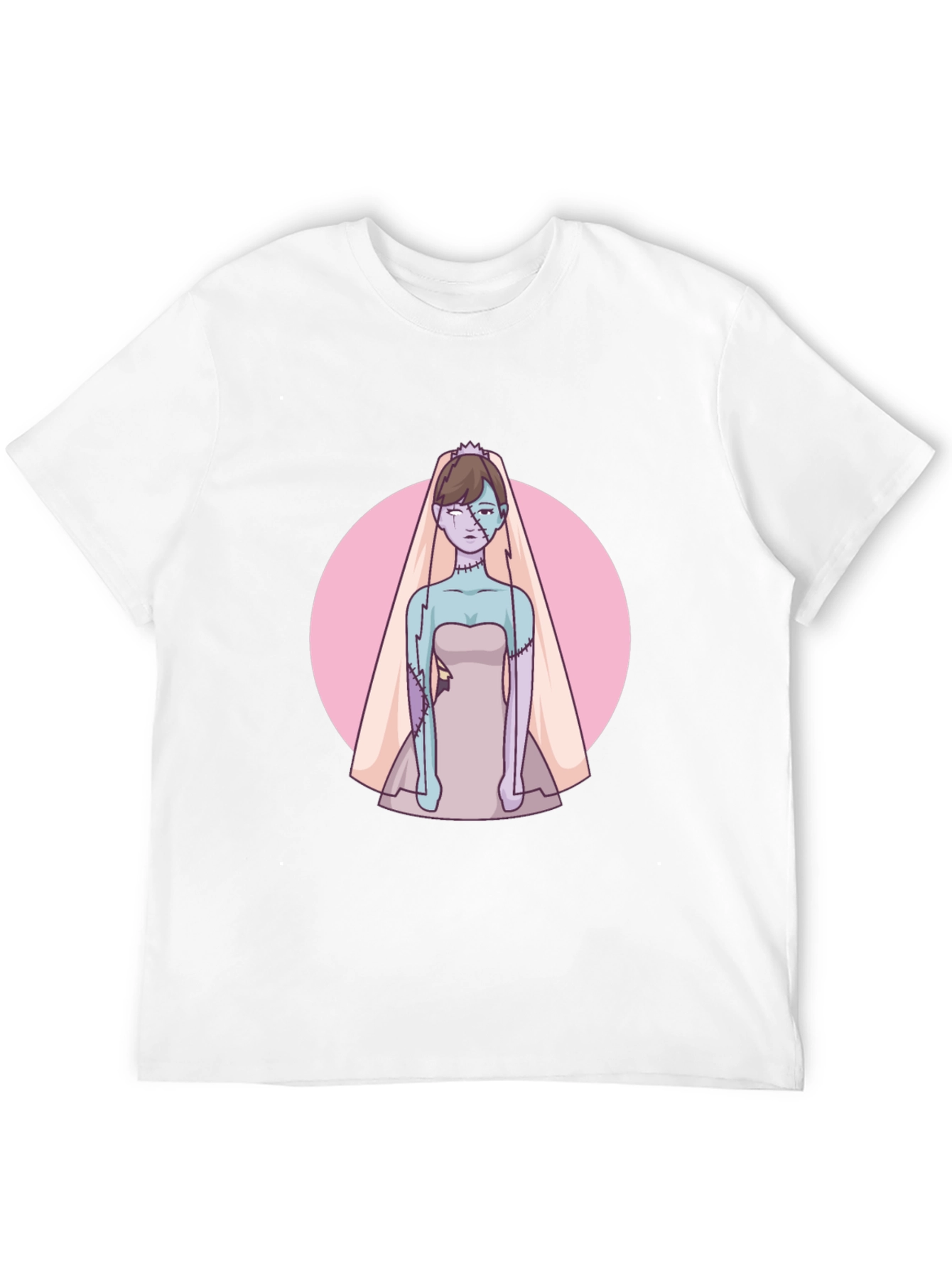 Zombie Bride Graphic Tee - Spooky Wedding Style