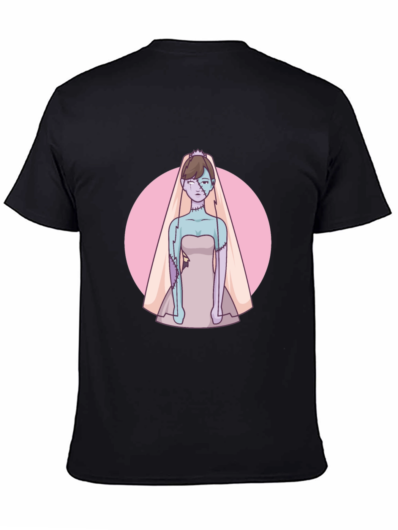 Zombie Bride Graphic Tee - Spooky Wedding Style