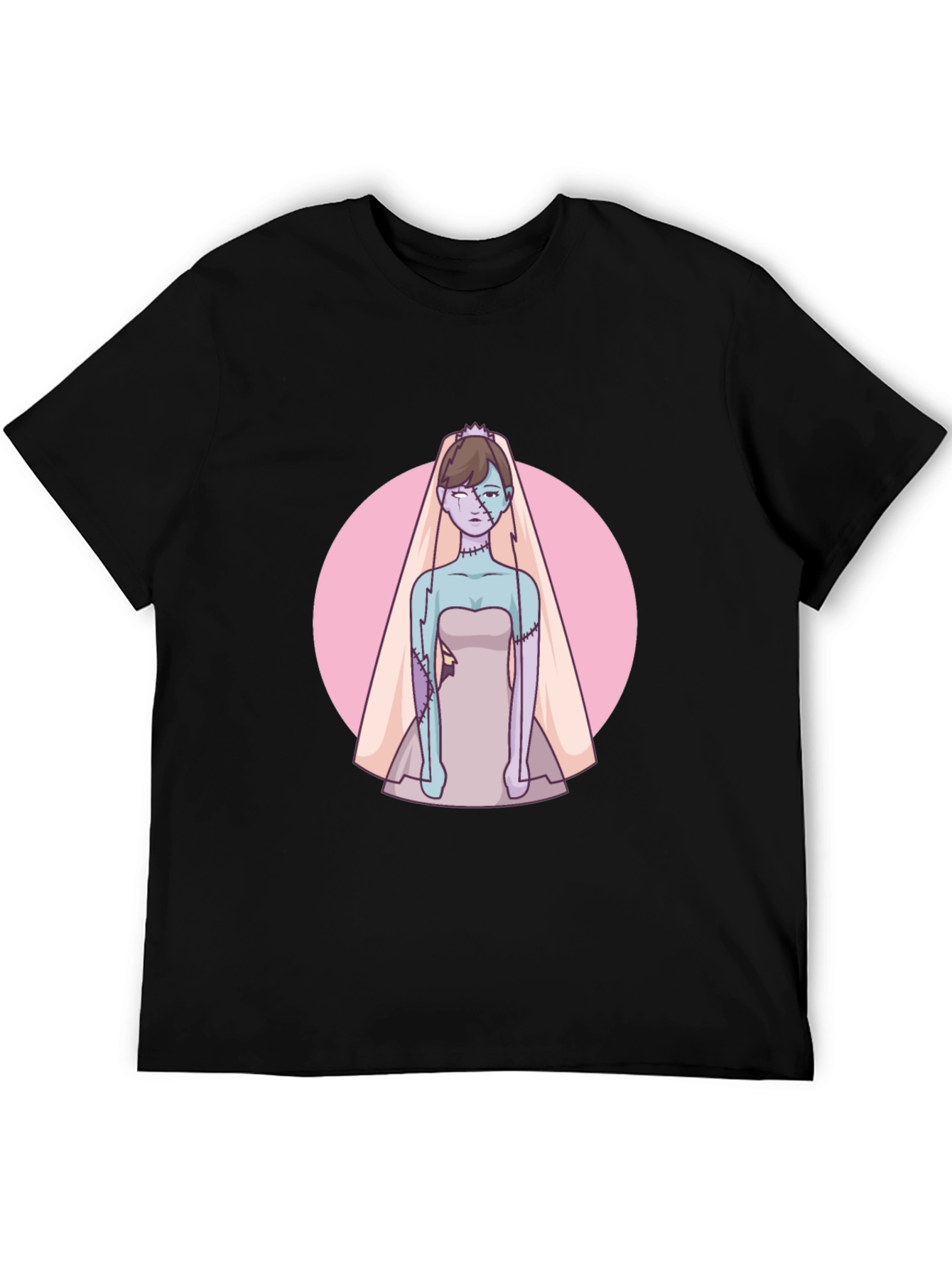 Zombie Bride Graphic Tee - Spooky Wedding Style