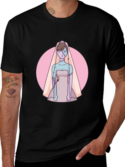 Zombie Bride Graphic Tee - Spooky Wedding Style