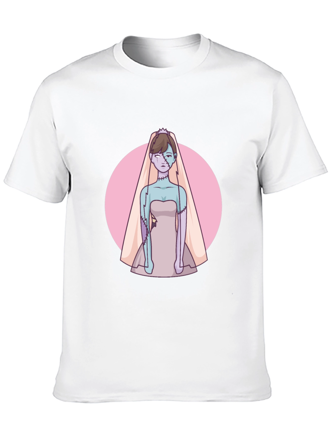 Zombie Bride Graphic Tee - Spooky Wedding Style