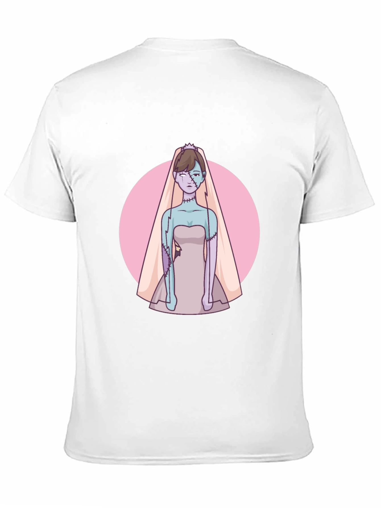 Zombie Bride Graphic Tee - Spooky Wedding Style