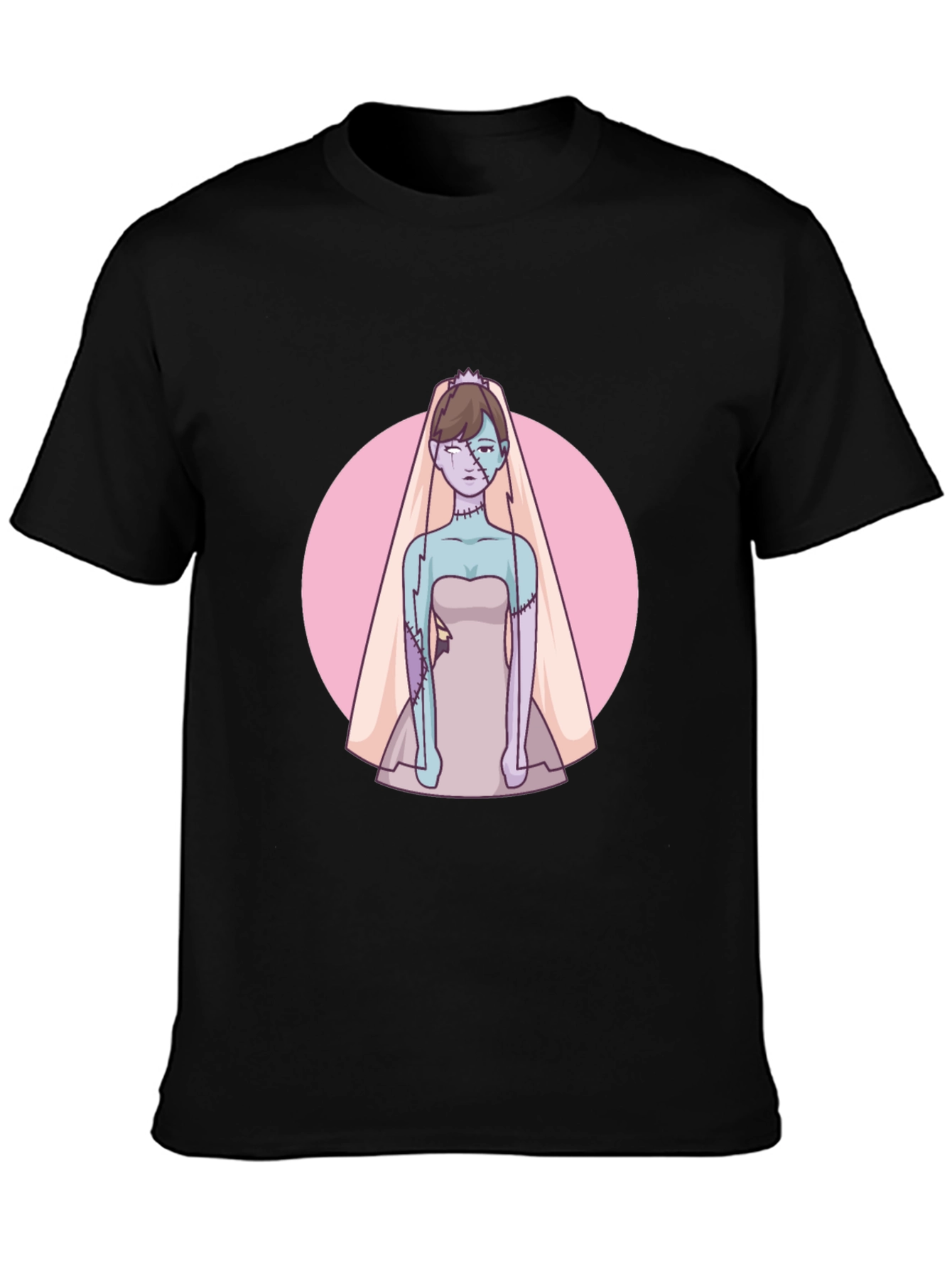 Zombie Bride Graphic Tee - Spooky Wedding Style
