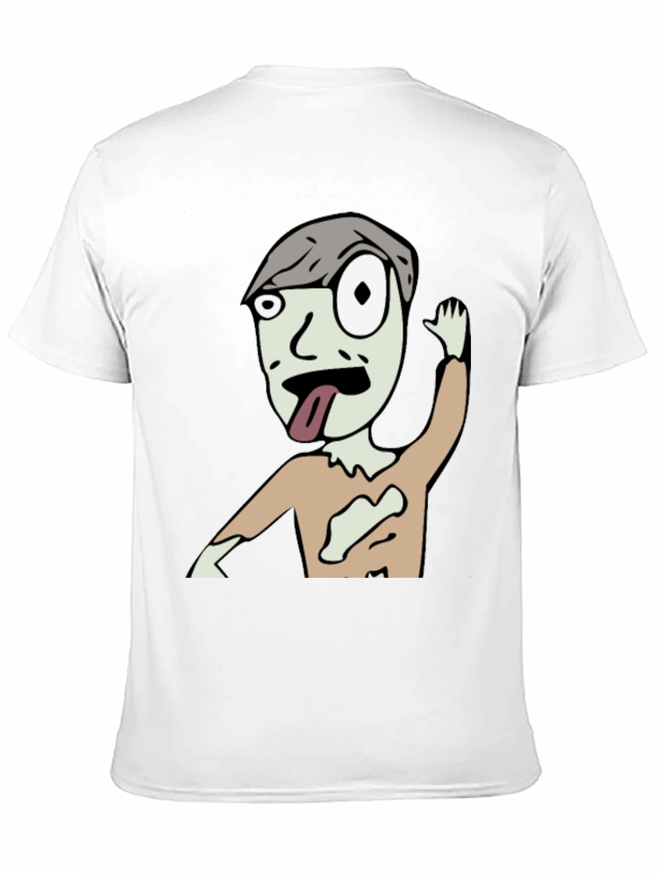 Zombie Cartoon Graphic Black T-Shirt