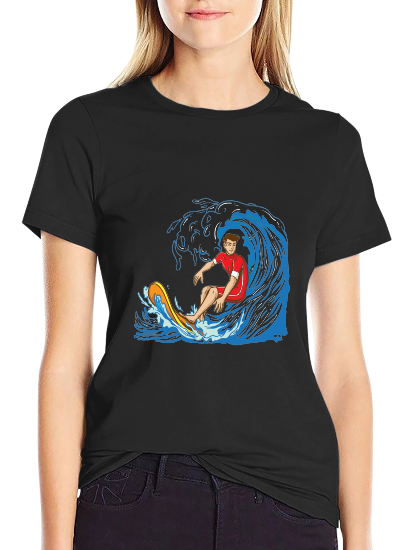 Surfing Wave Graphic T-Shirt