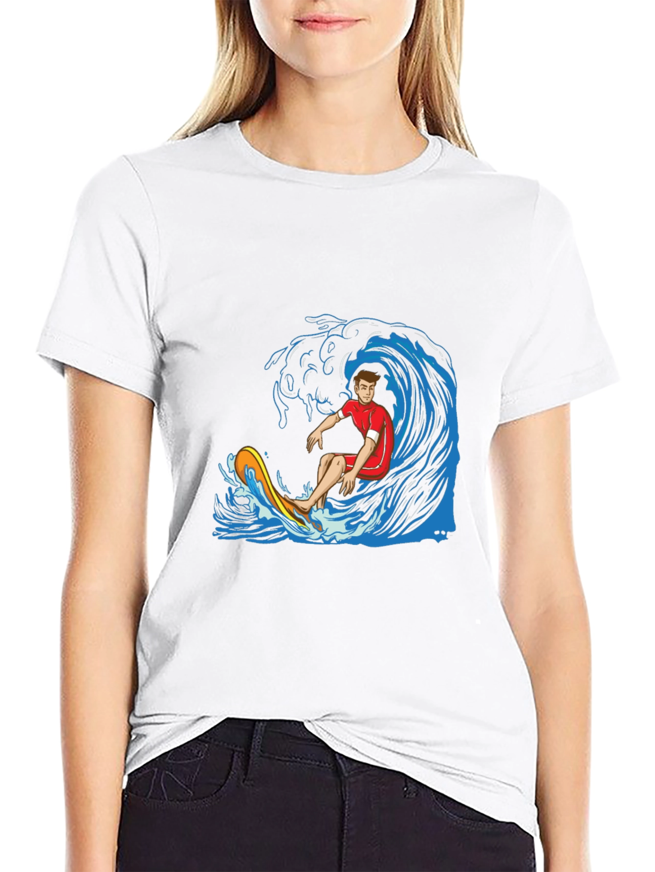 Surfing Wave Graphic T-Shirt