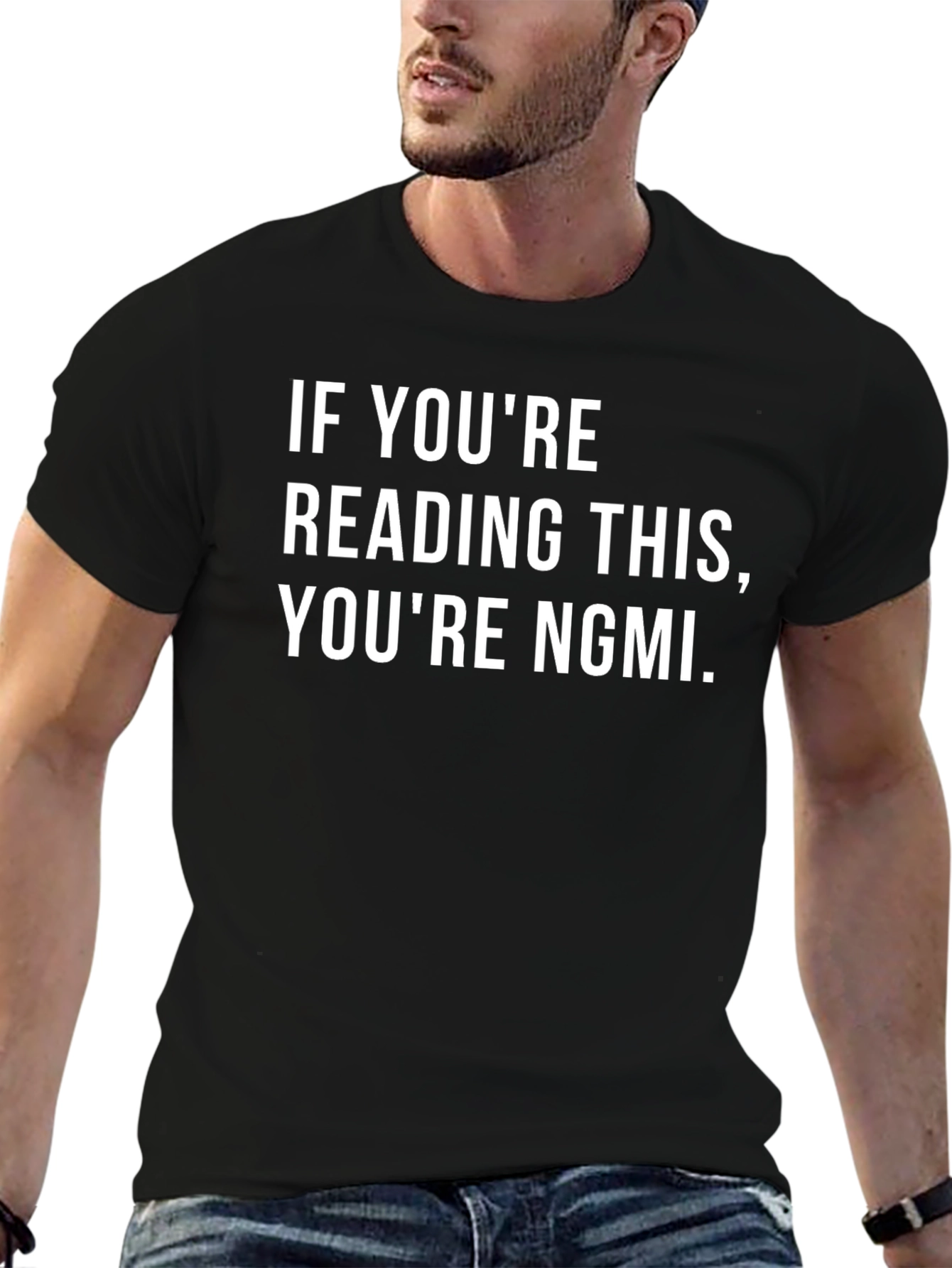NGMI Slogan Black T-Shirt - Funny Meme Tee