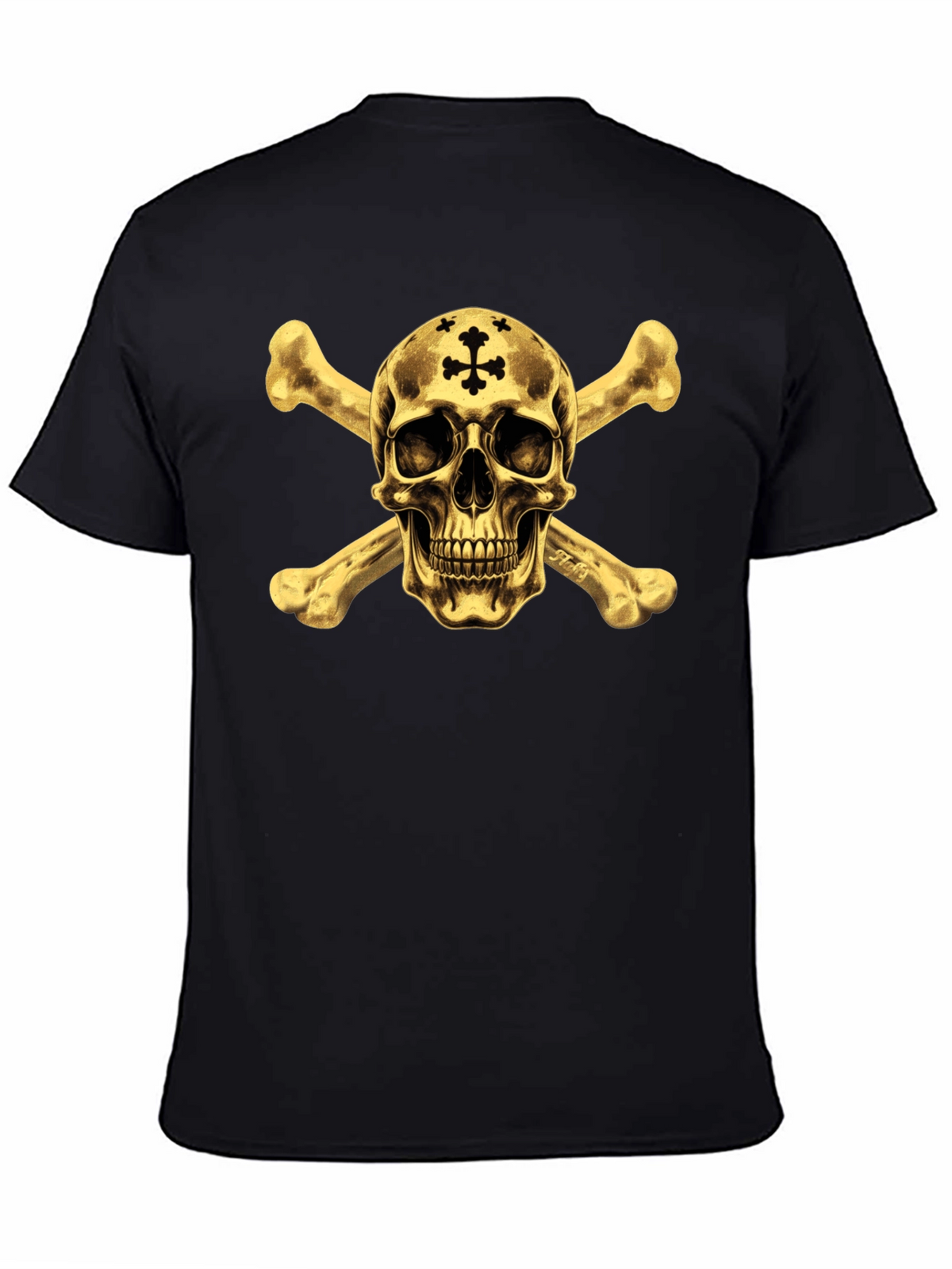 Skull & Crossbones Graphic Tee - Black