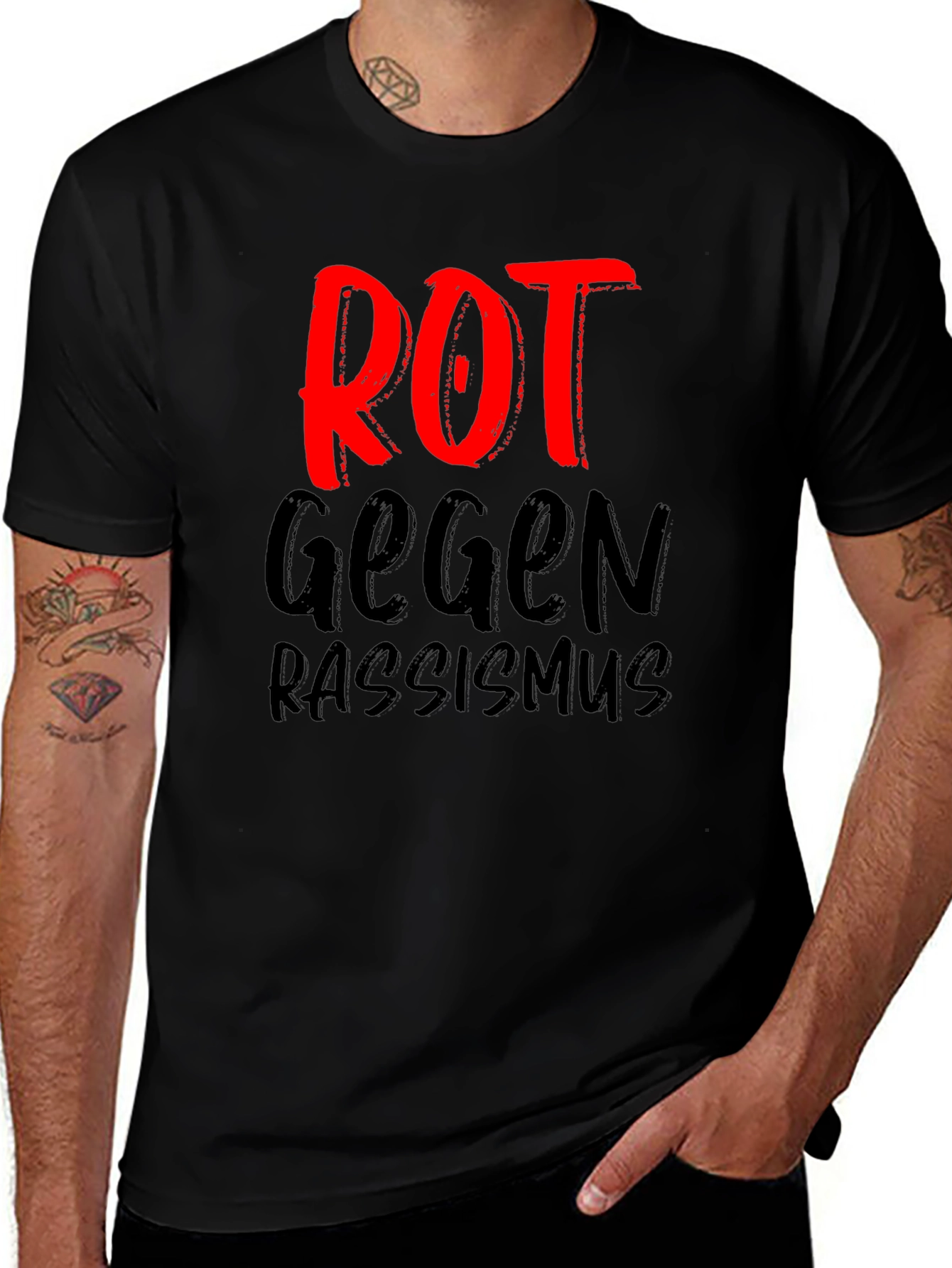 ROT Gegen Rassismus Tee - Anti-Racism T-Shirt