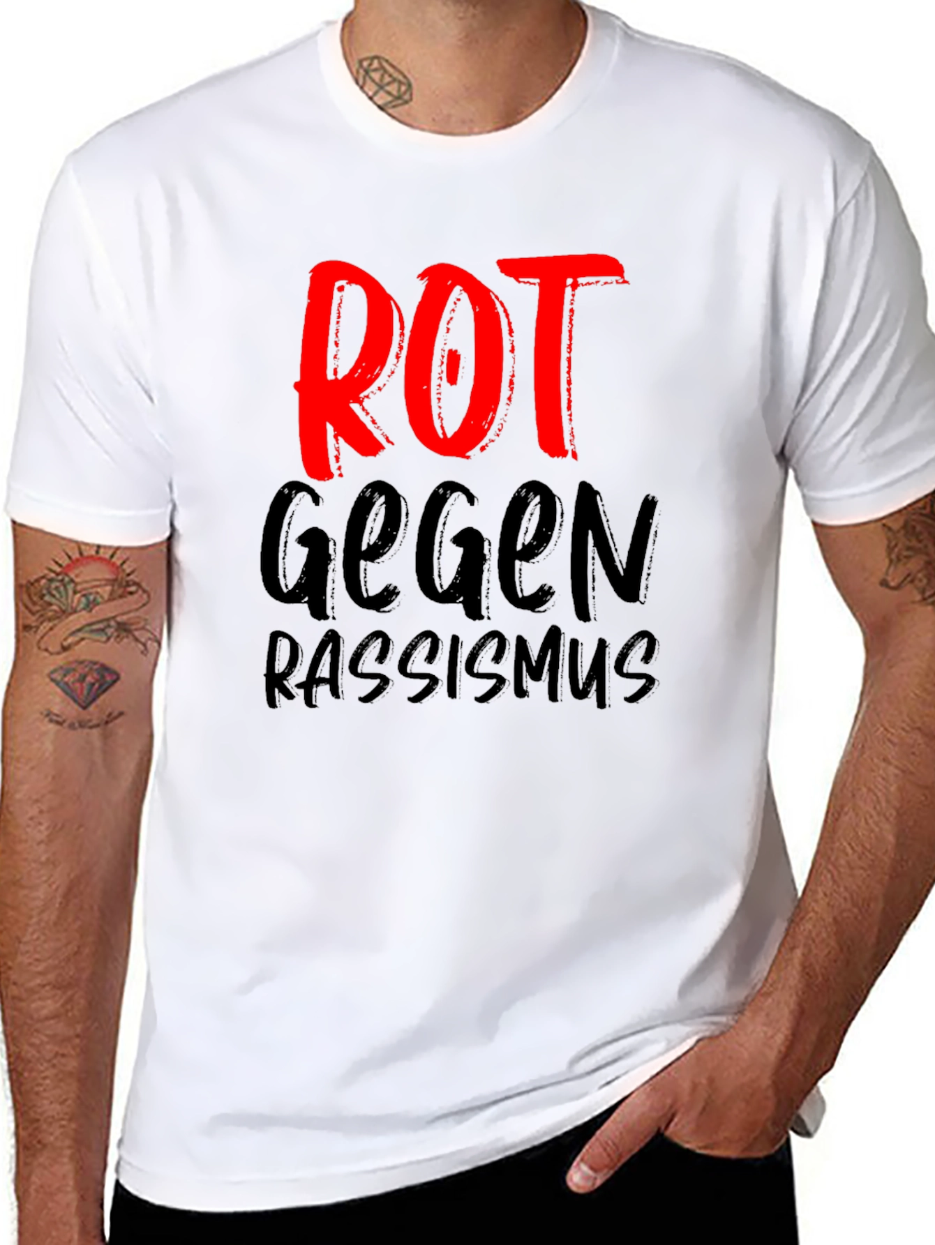 ROT Gegen Rassismus Tee - Anti-Racism T-Shirt