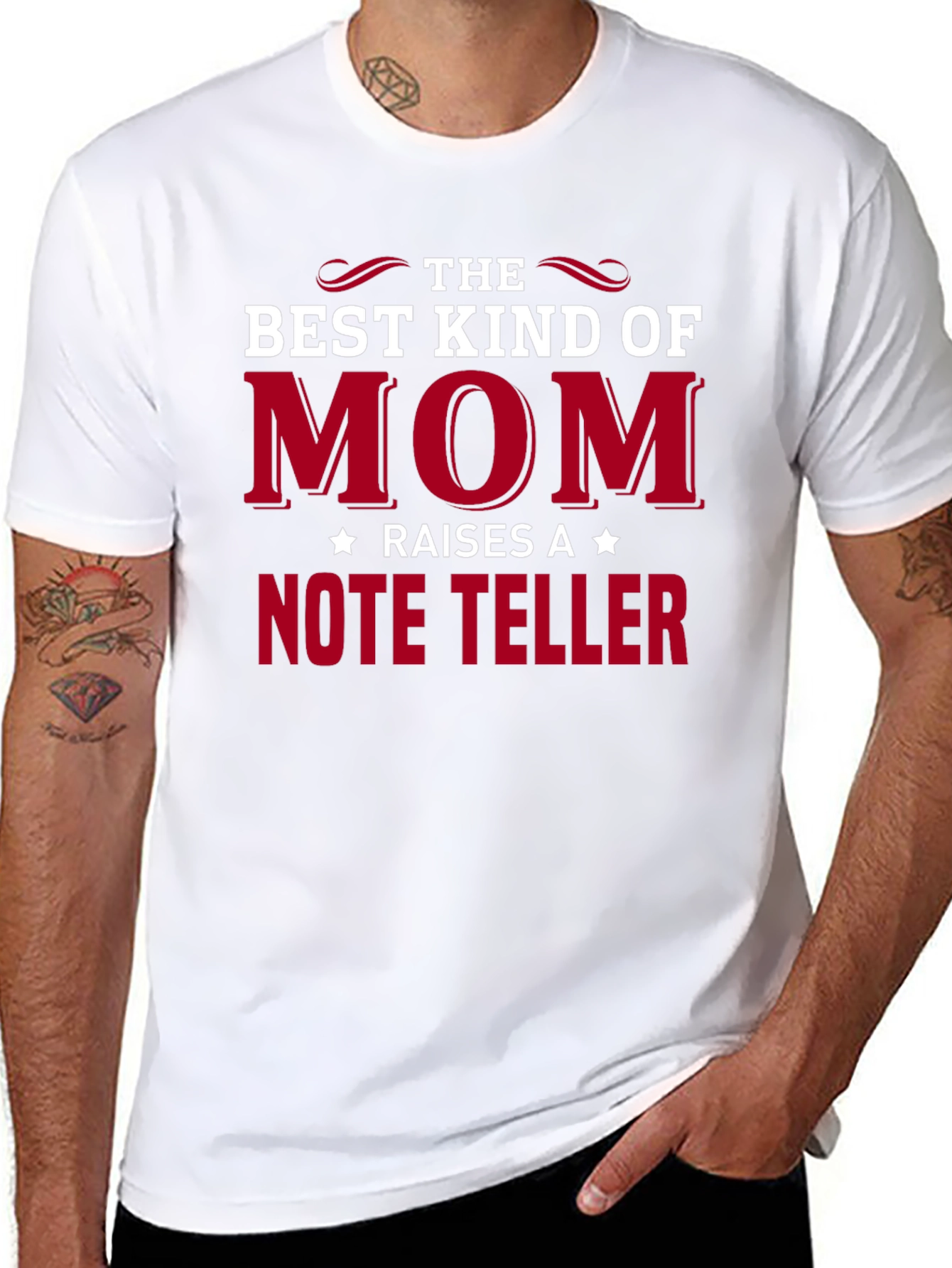 Best Kind of Mom Raises a Note Teller T-Shirt