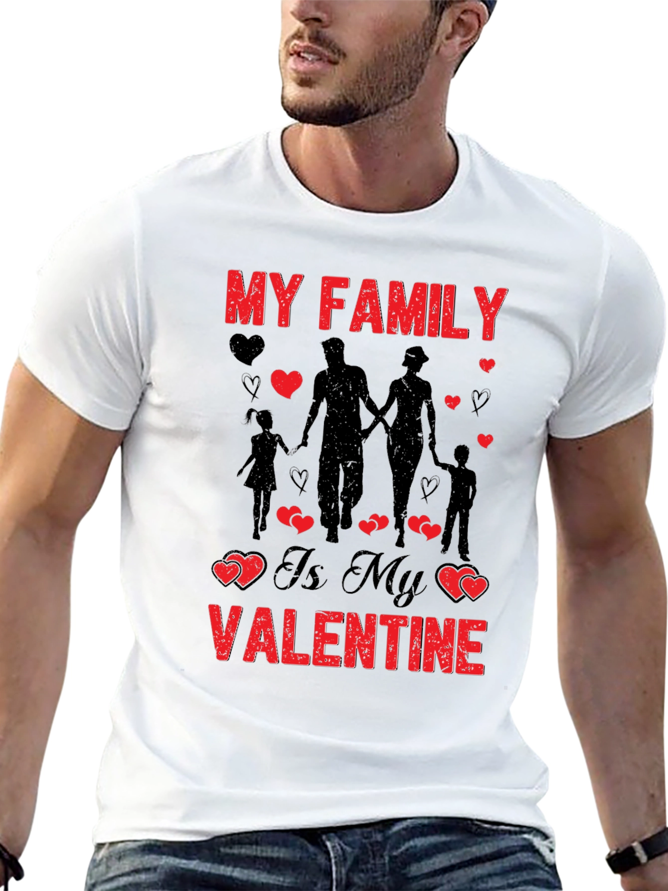 My Family Valentines Day Graphic Tee