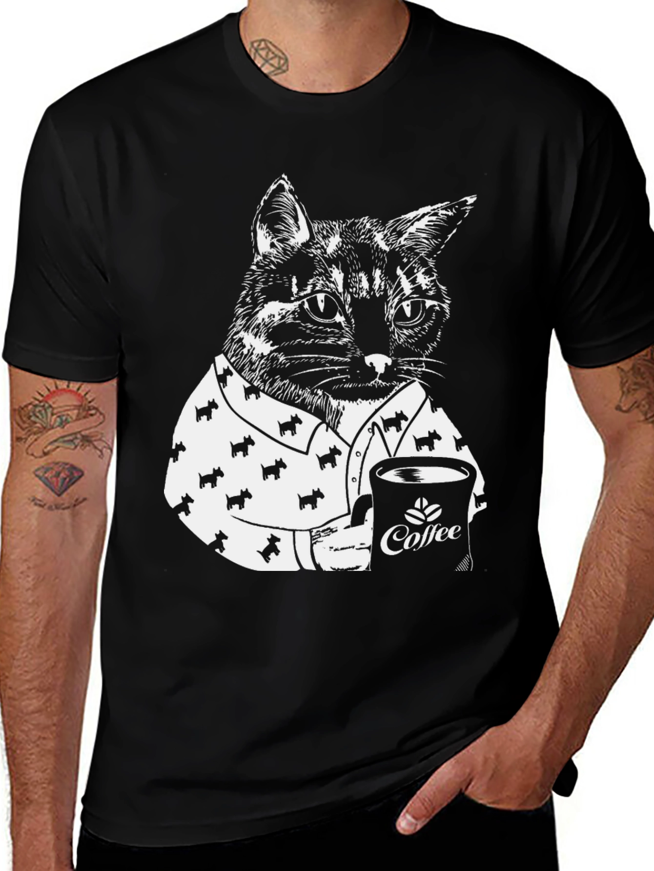 Cat Coffee Lover T-Shirt