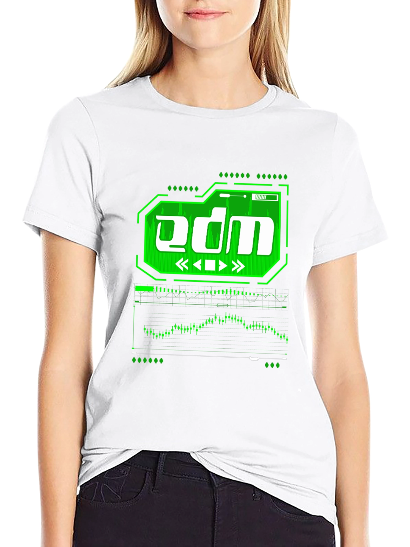 EDM Graphic Tee - Black Cotton T-Shirt