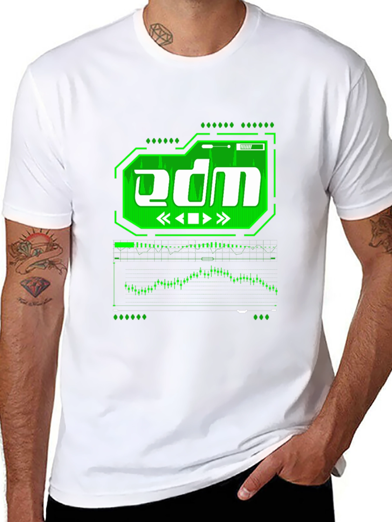 EDM Graphic Tee - Black Cotton T-Shirt