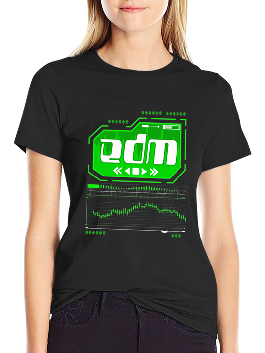 EDM Graphic Tee - Black Cotton T-Shirt