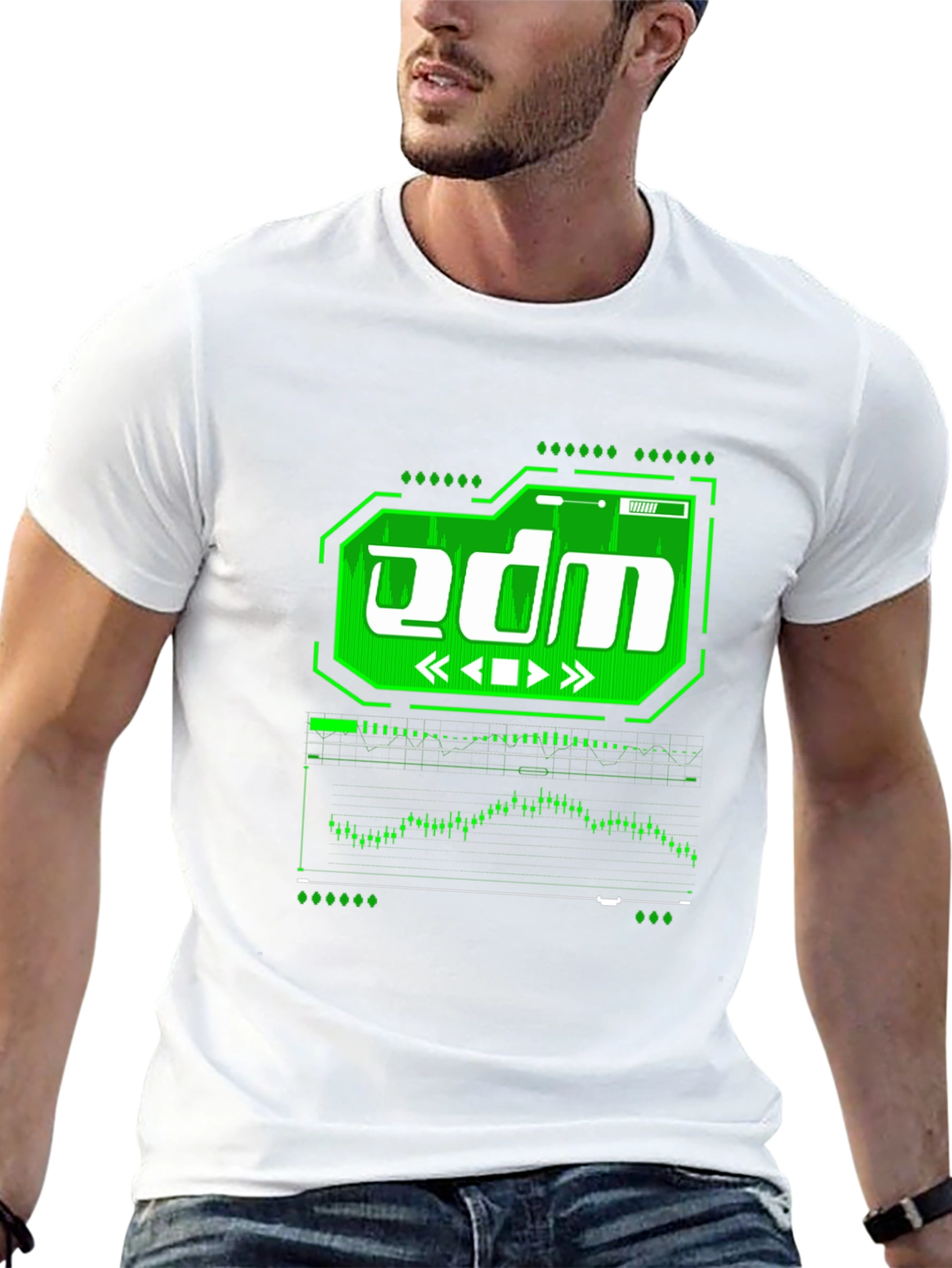 EDM Graphic Tee - Black Cotton T-Shirt