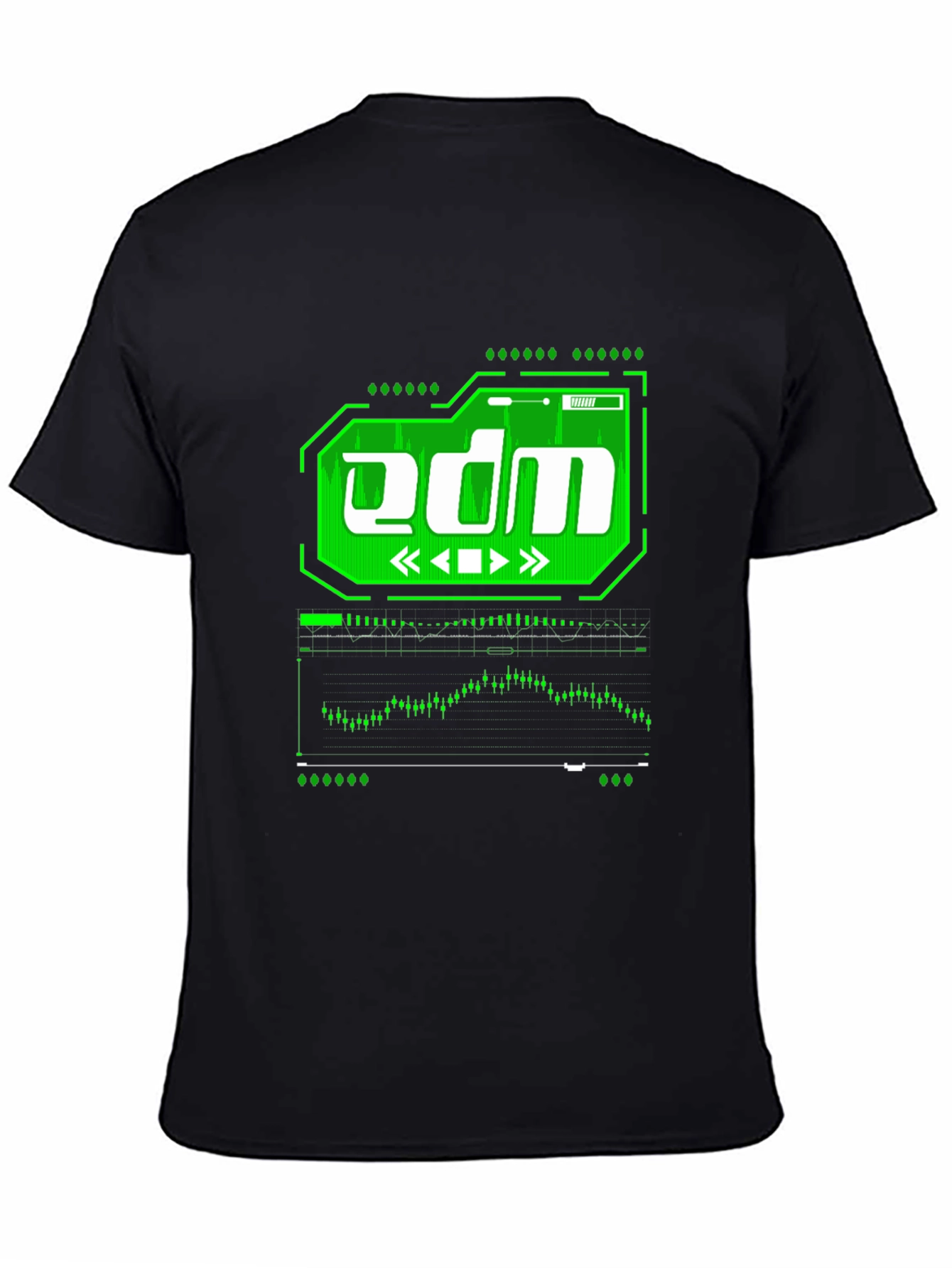 EDM Graphic Tee - Black Cotton T-Shirt