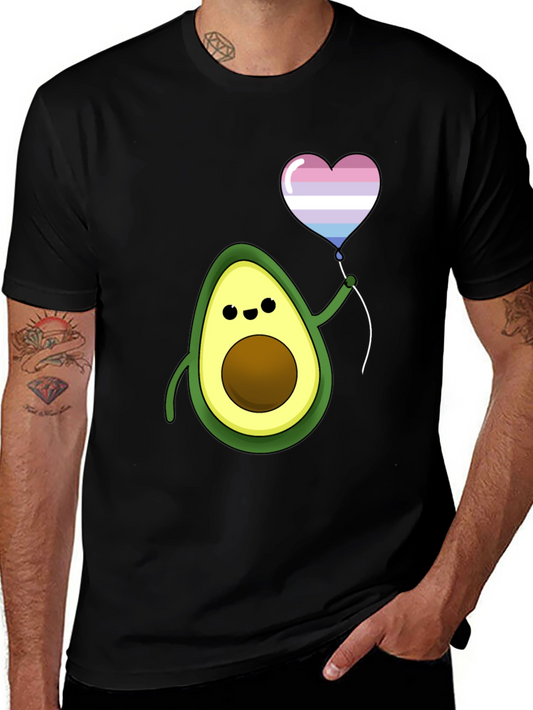 Avocado Transgender Pride Heart Balloon T-Shirt
