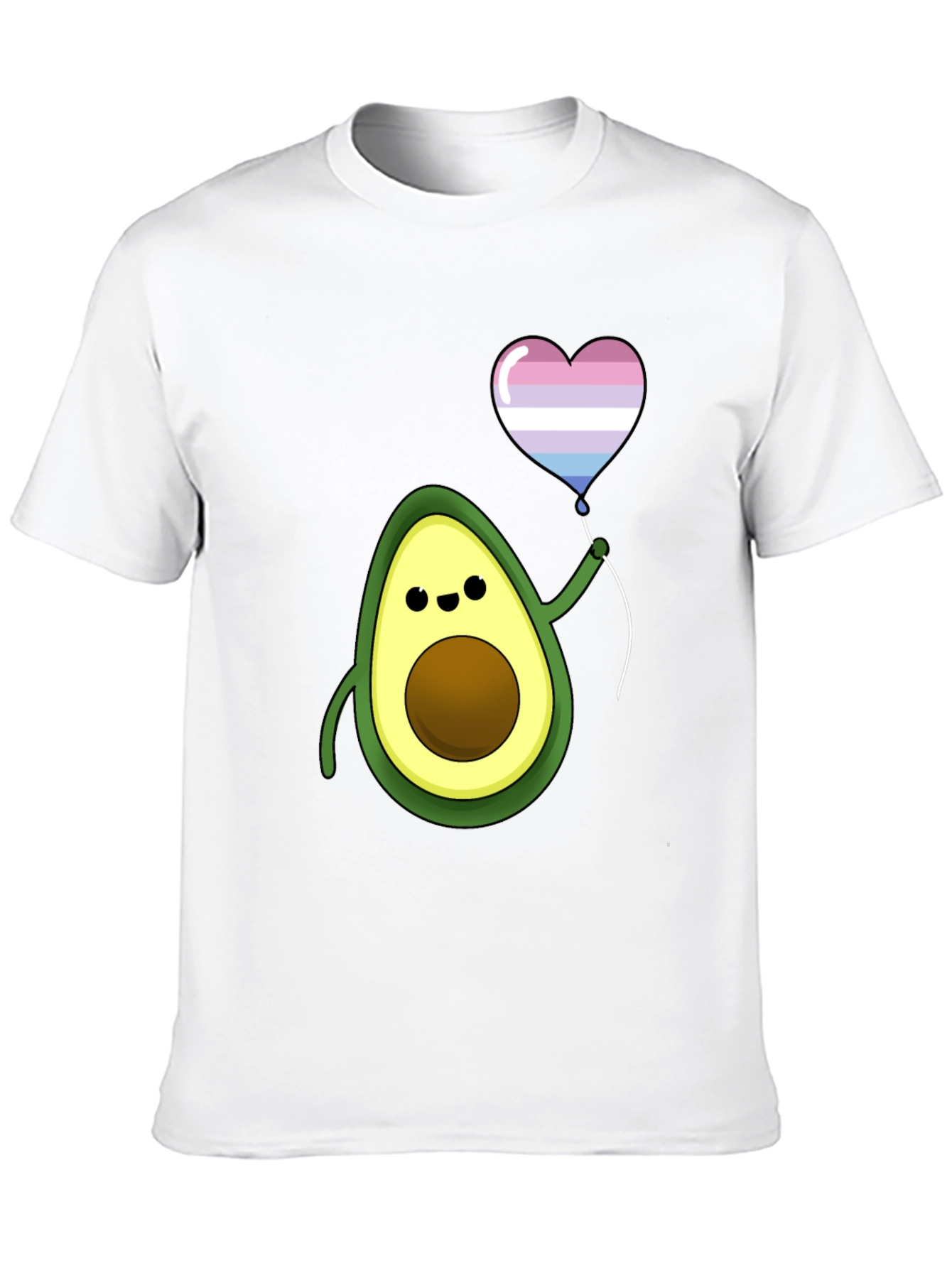 Avocado Transgender Pride Heart Balloon T-Shirt